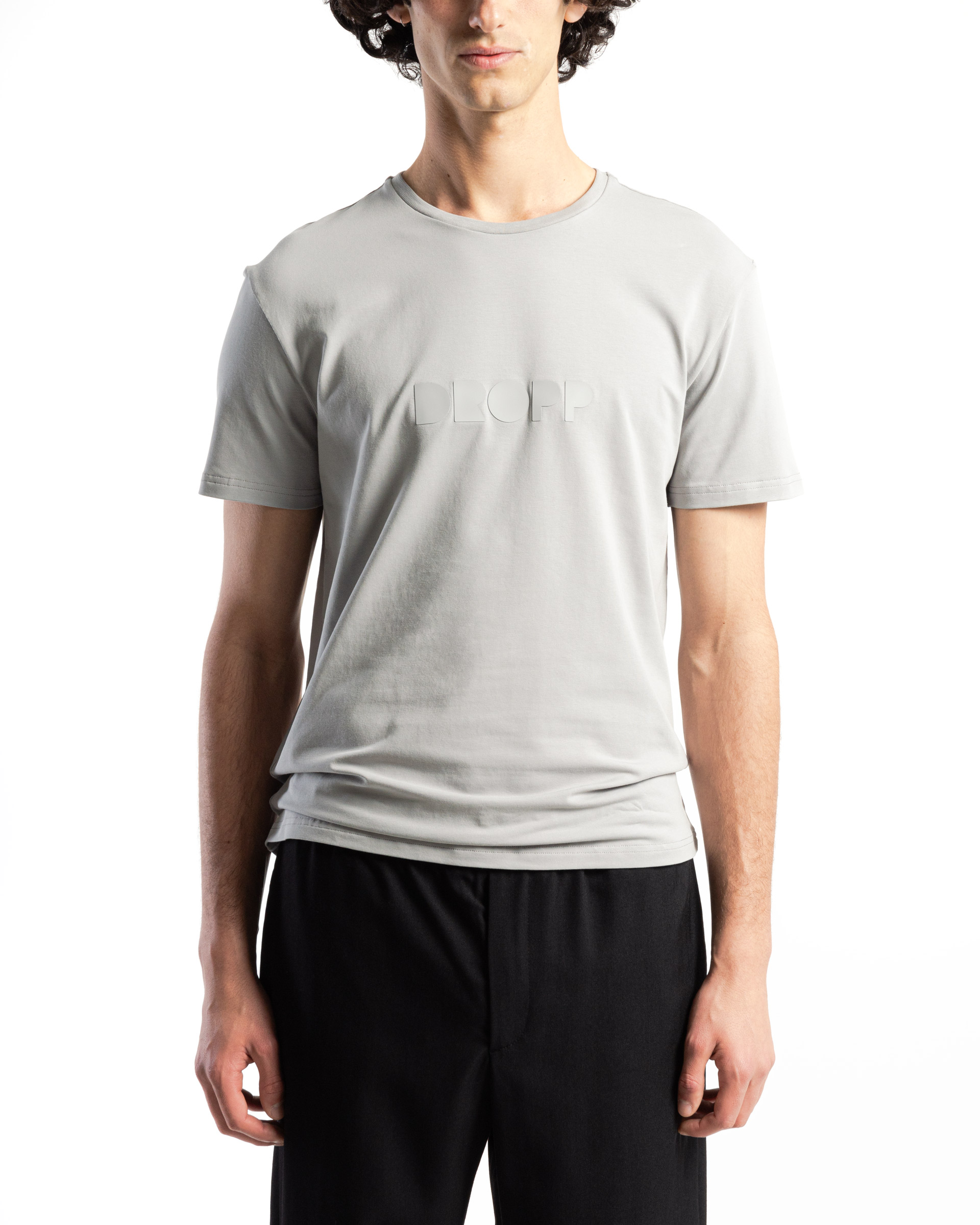 T-shirt Dropp DH Cinzento