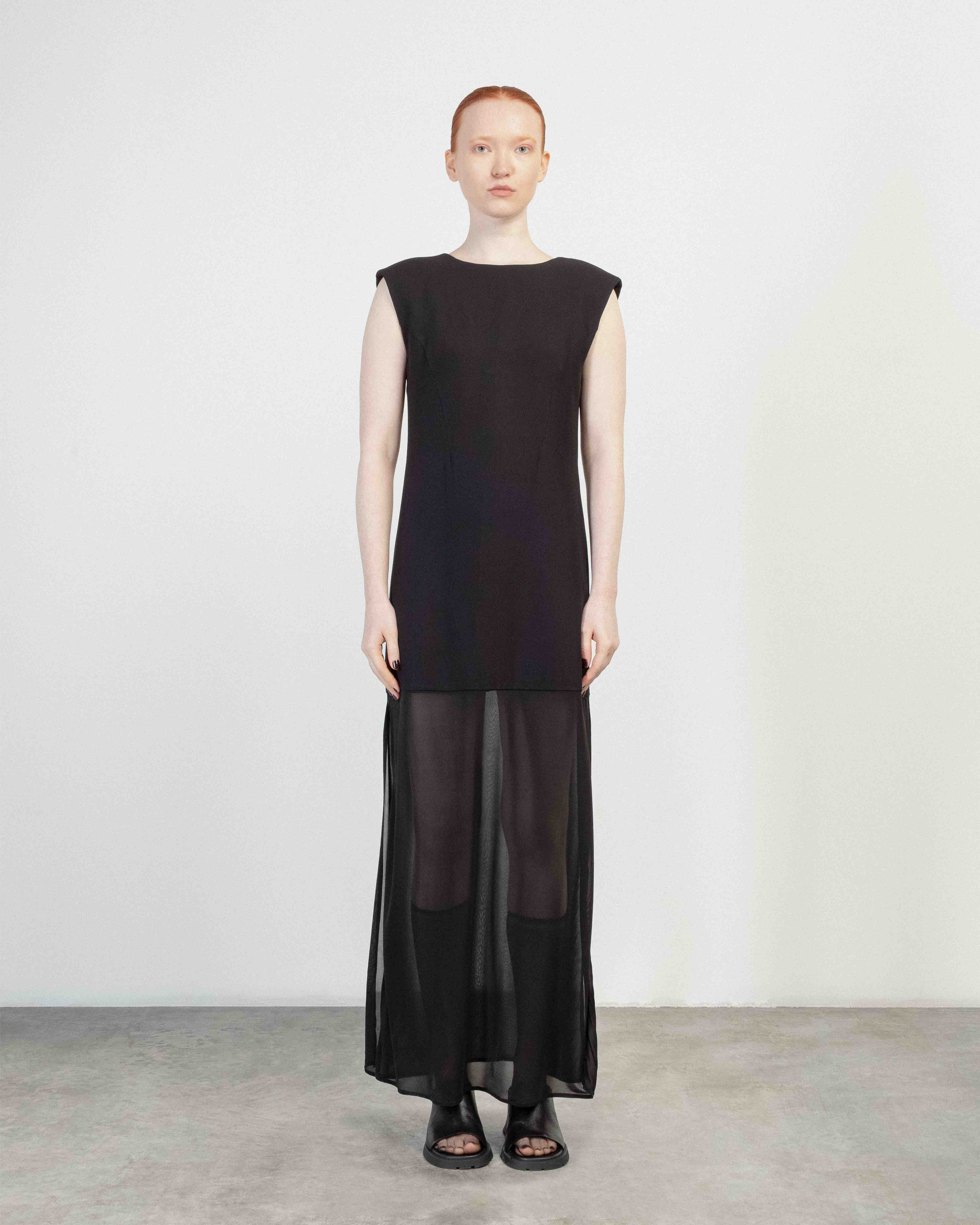 Vestido comprido Malloni M26E40849 Preto
