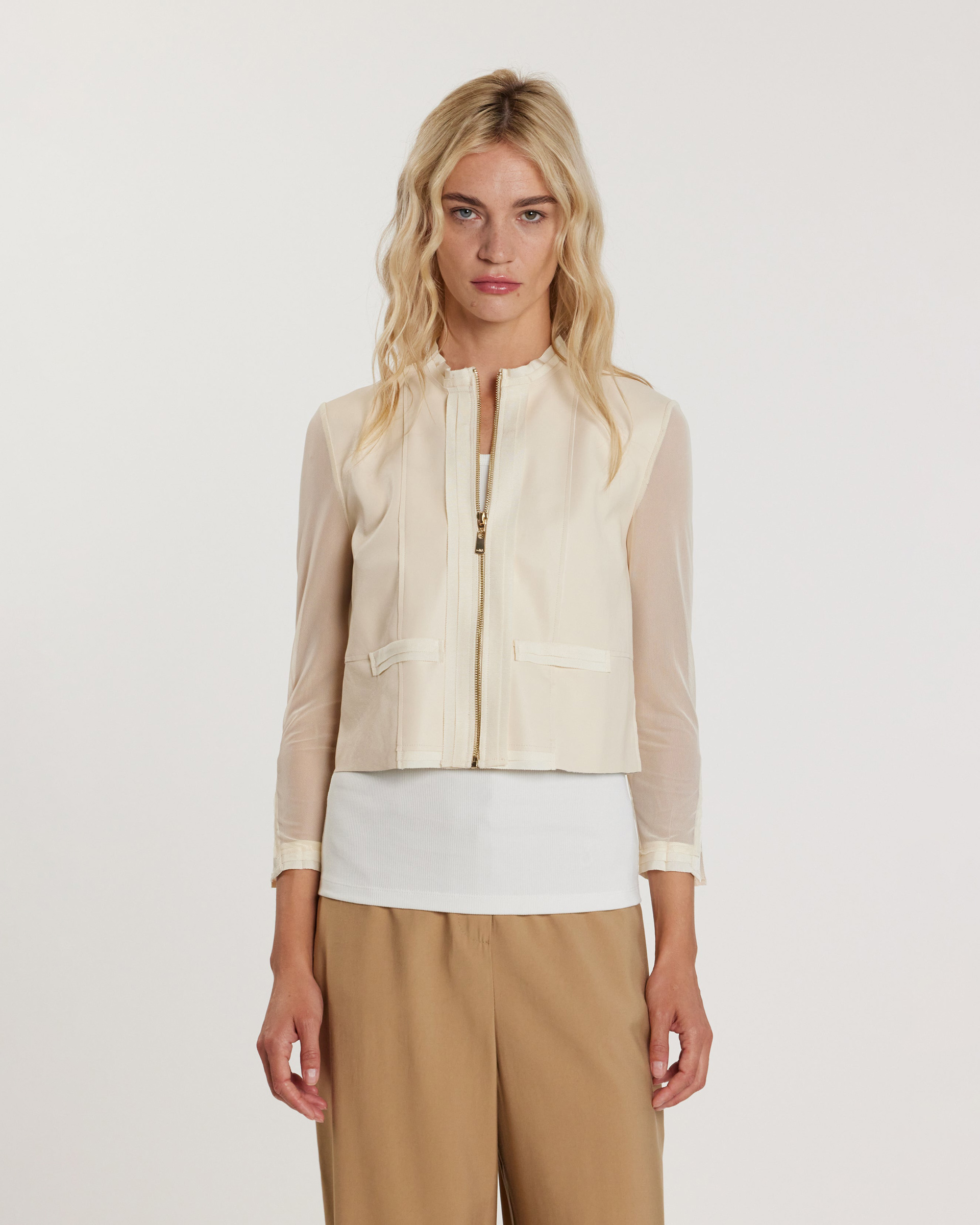 Casaco cropped Relish ALFIO Bege