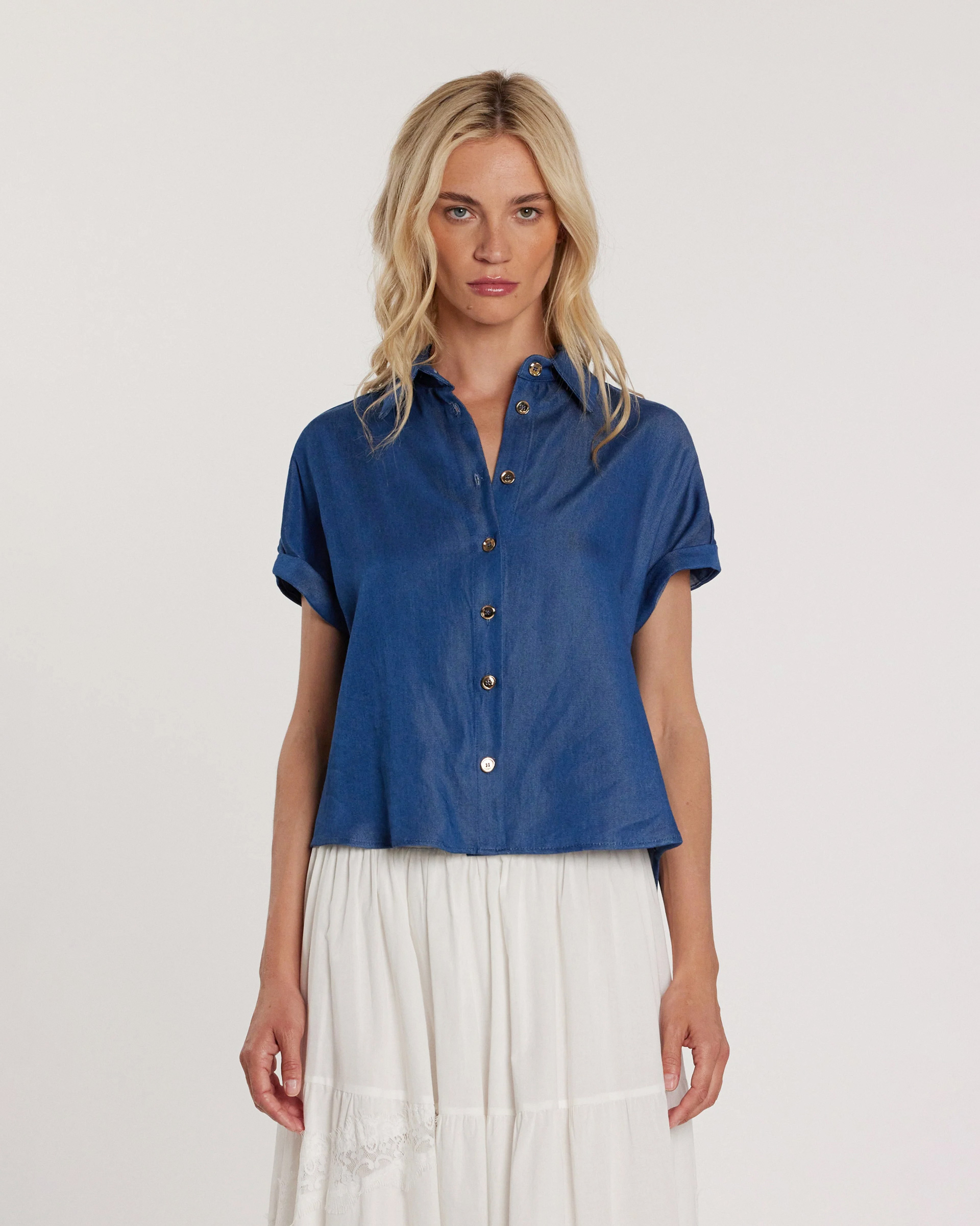 Camisa manga curta Relish CRIS Azul