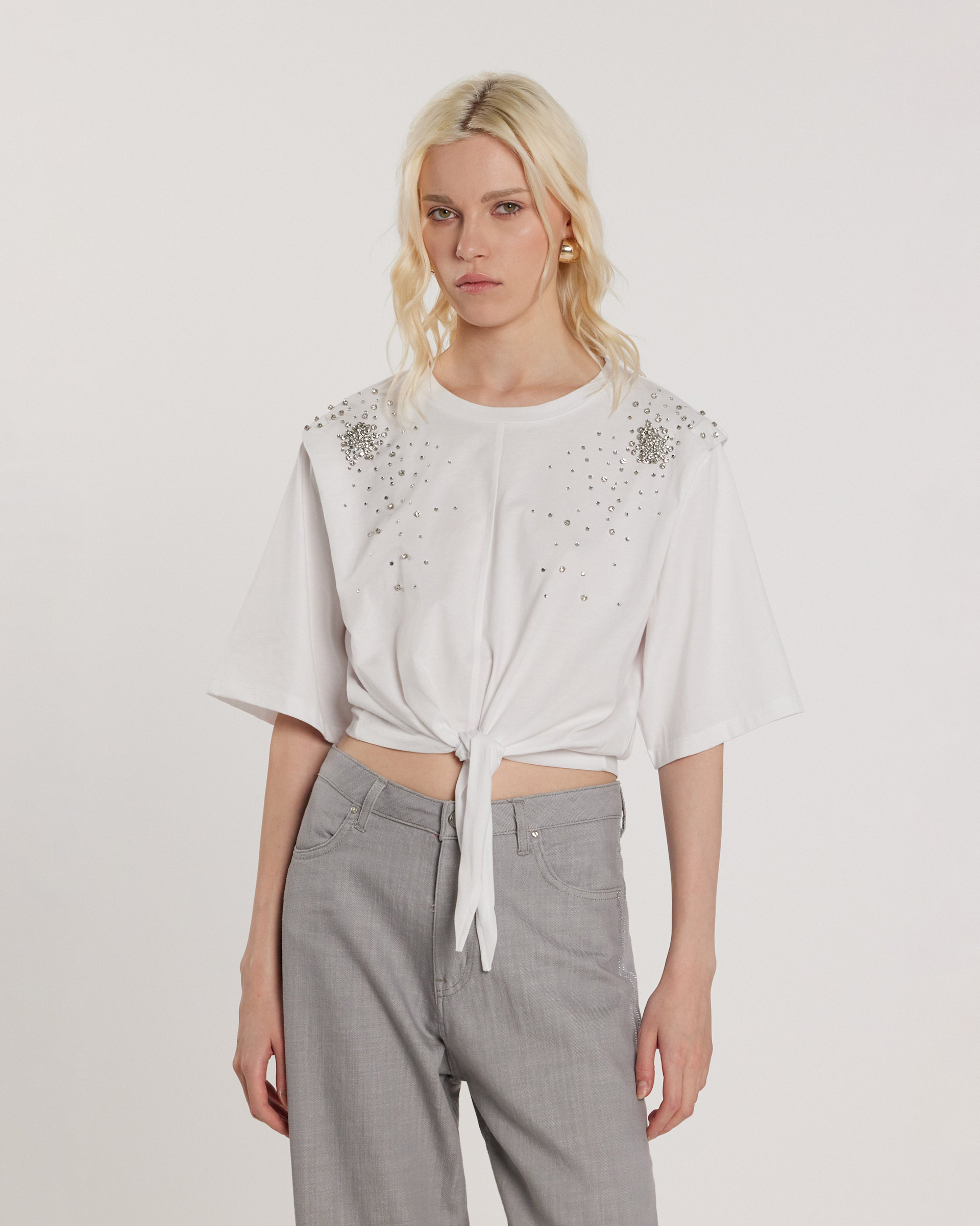 T-shirt Cropped Relish Funnys Branco