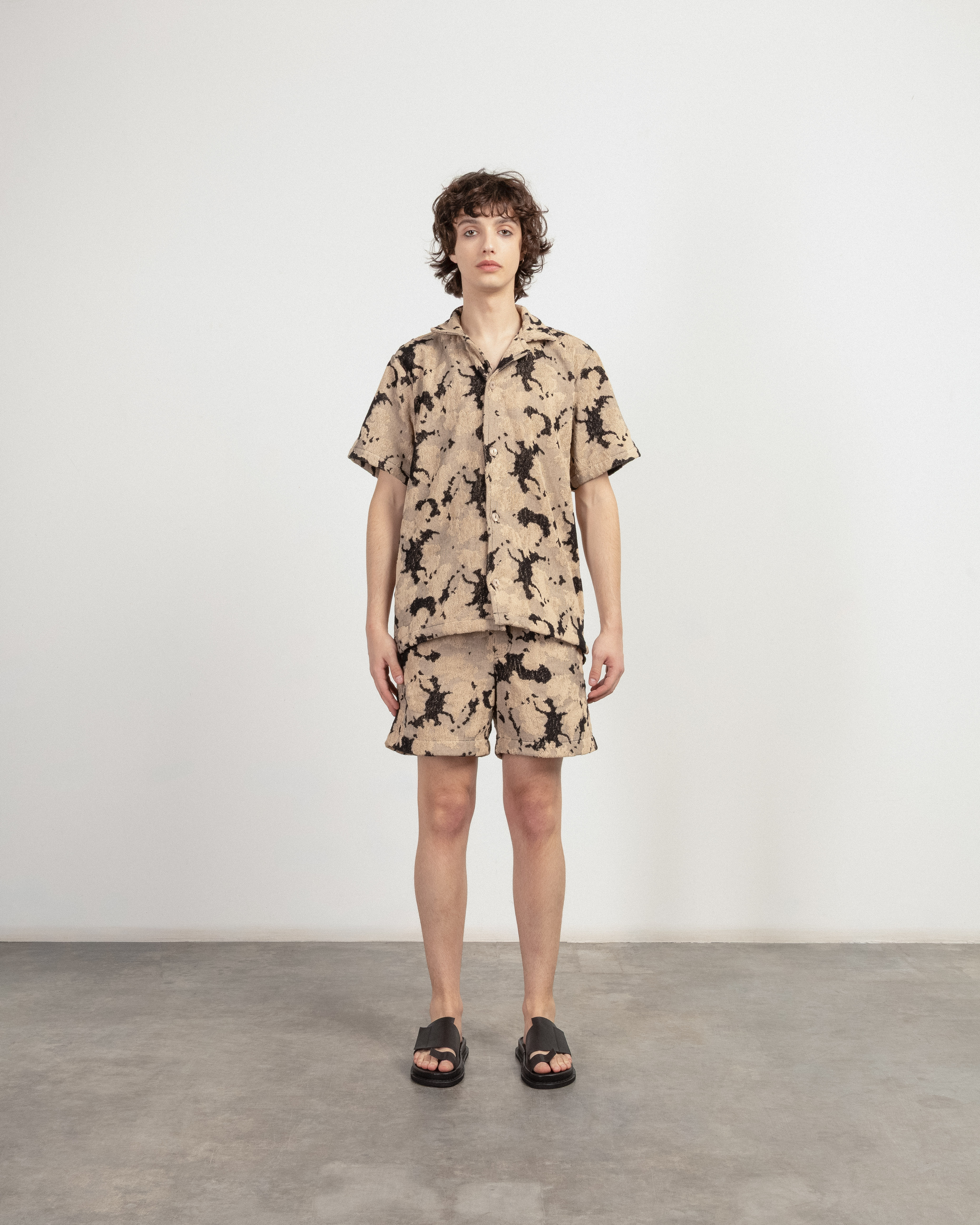 Camisa manga curta OAS 7003-105 Bege