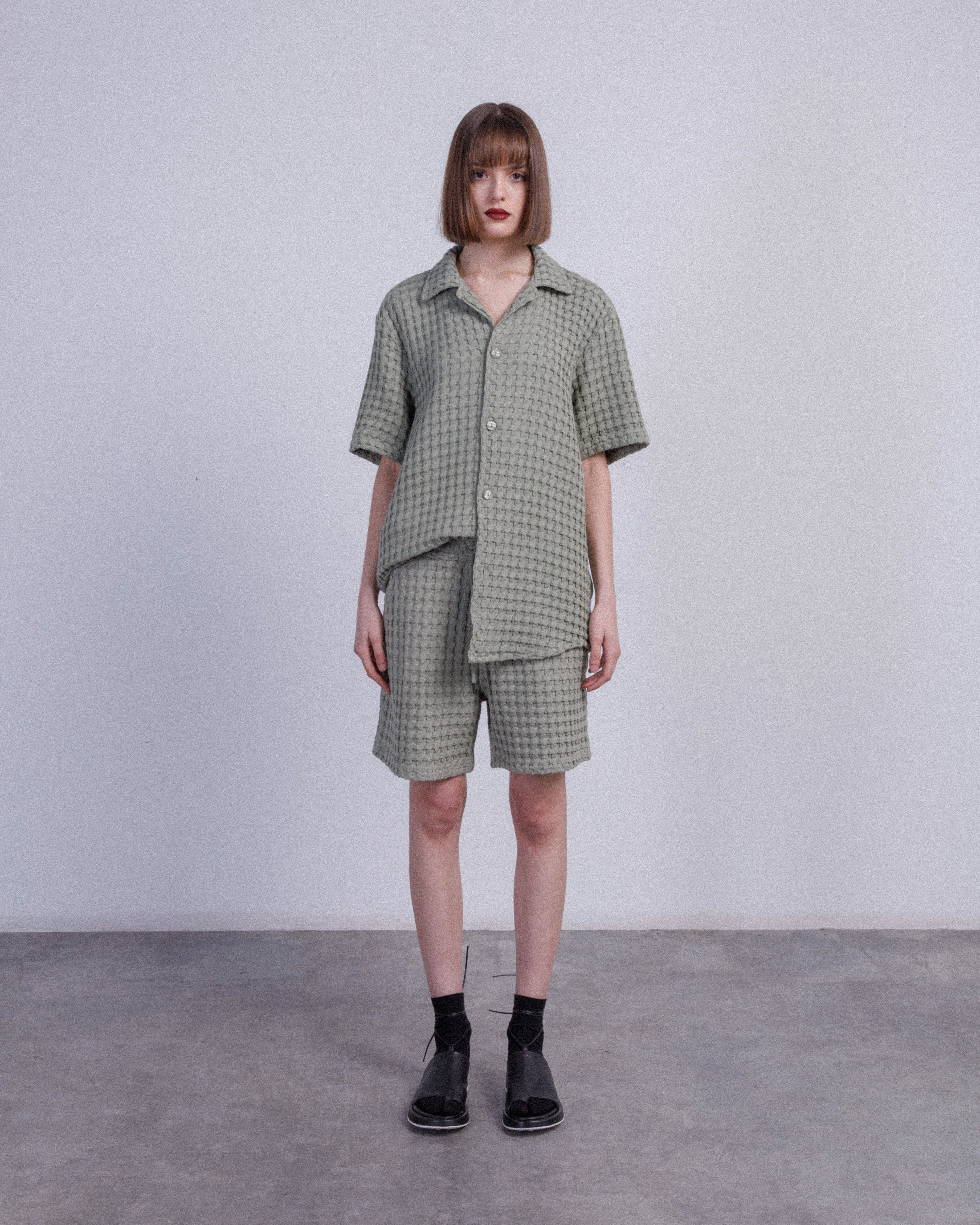 Camisa manga curta OAS Dusty Green Cuba Verde