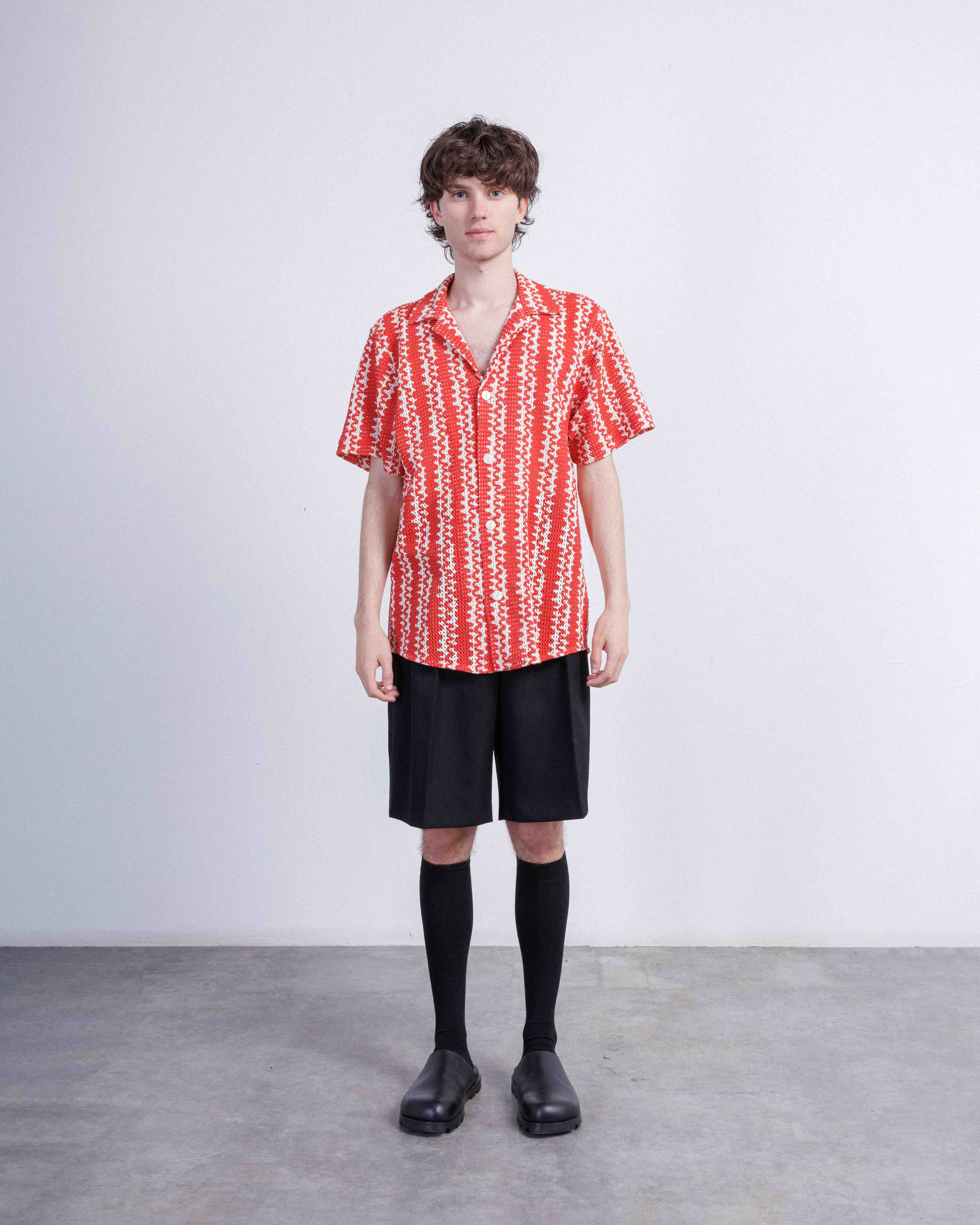 Camisa manga curta OAS Red Scribble Cuba Vermelho