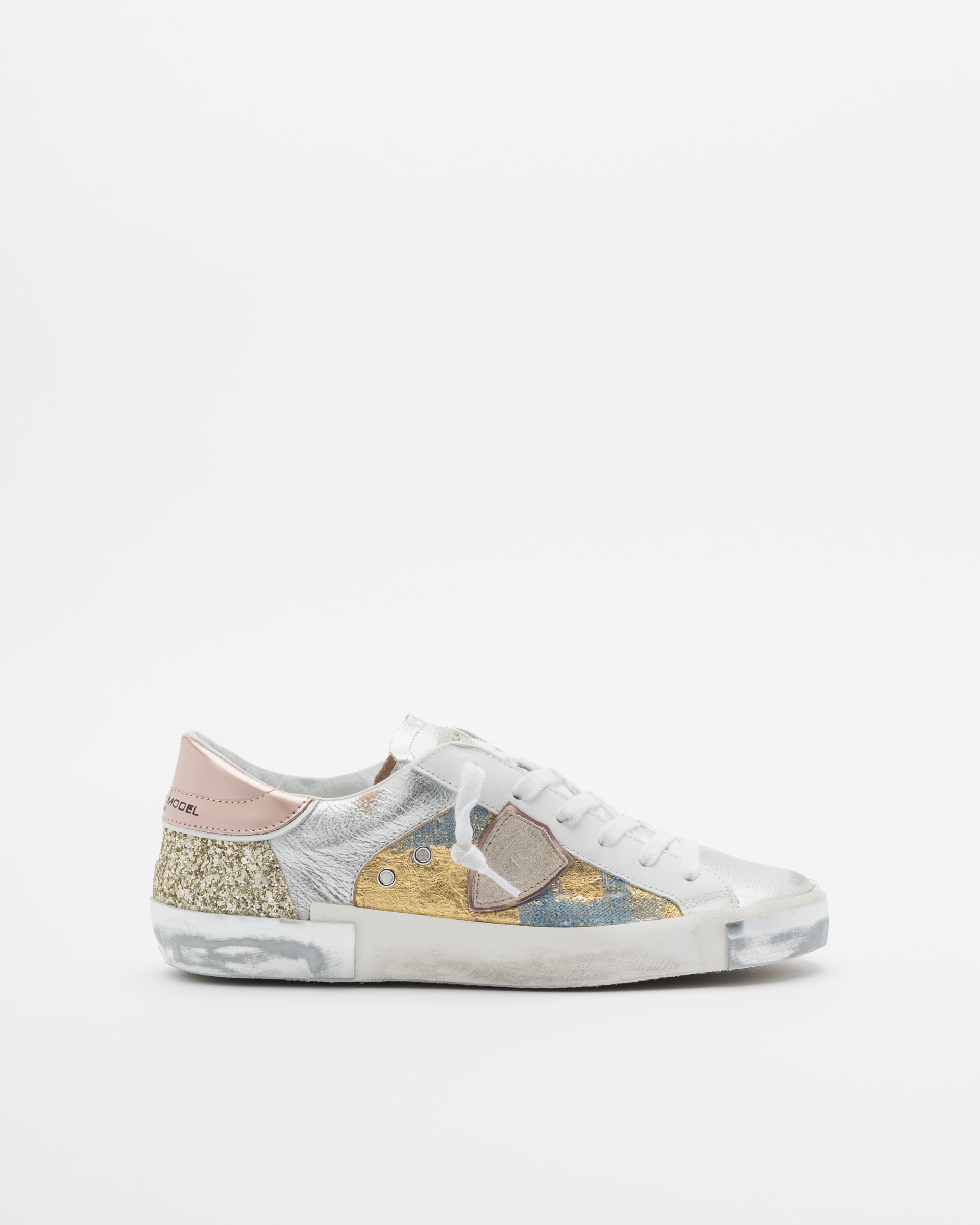 Sapatilhas Philippe Model PRSX LOW WOMAN Prateado