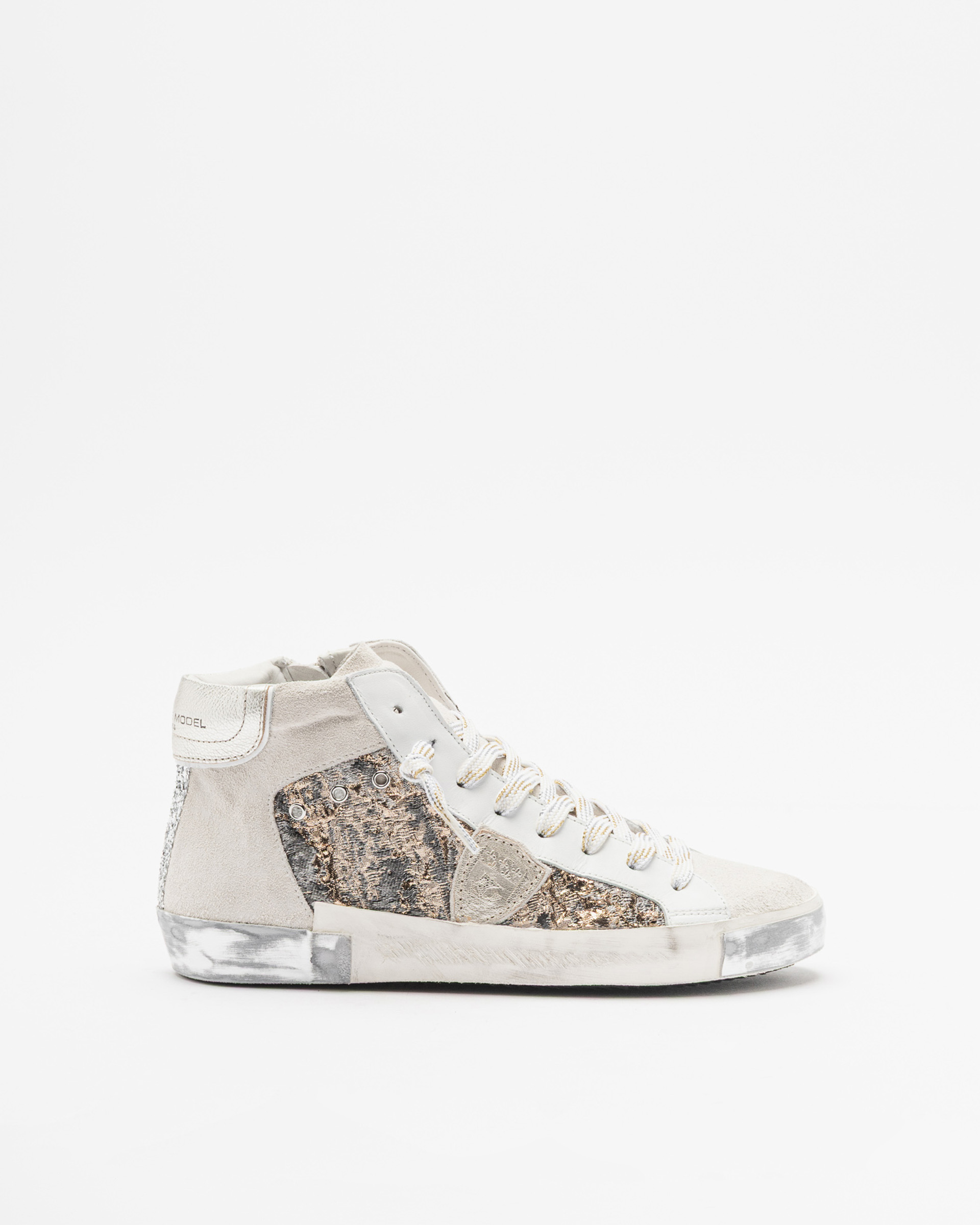 Sapatilhas cano alto Philippe Model PRSX HIGH Bege