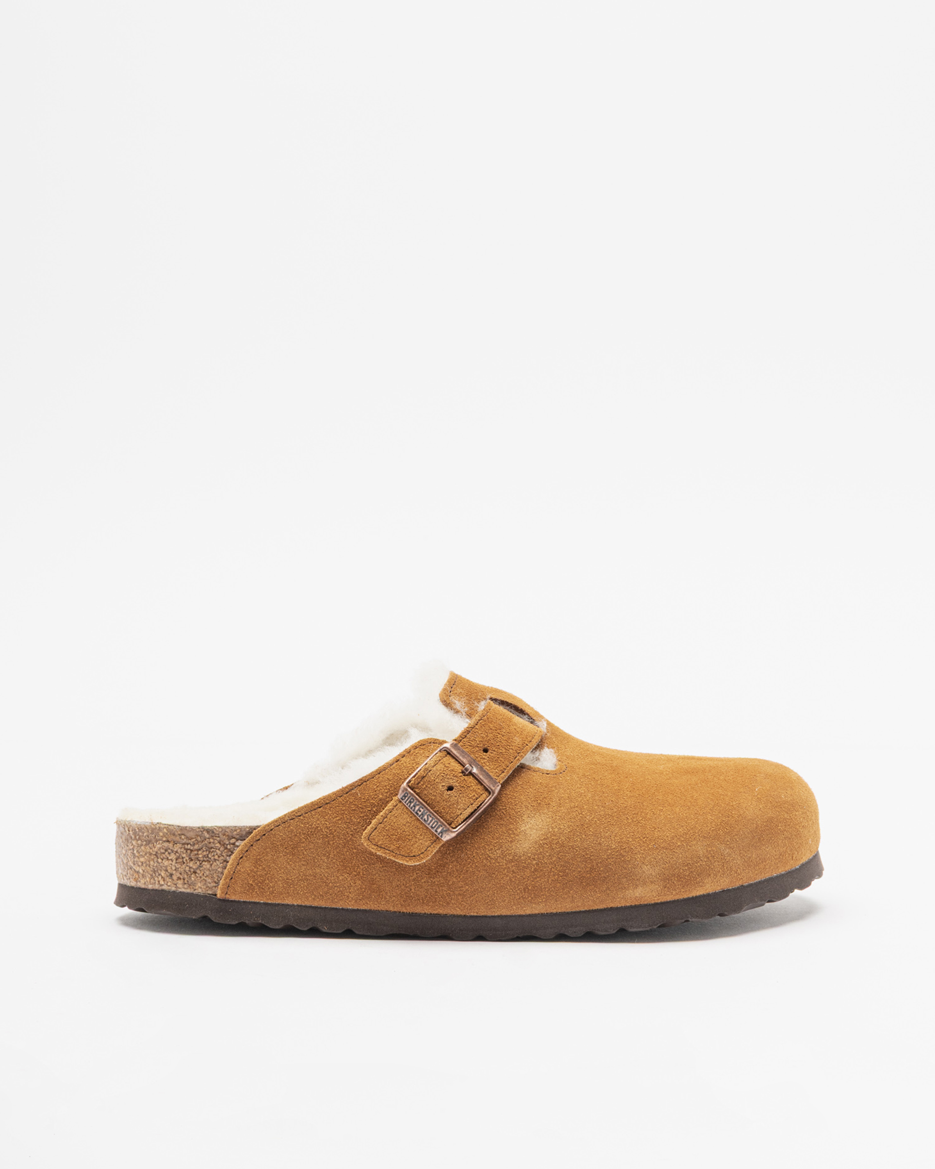 Chinelos Birkenstock Boston VL Shearling Camel