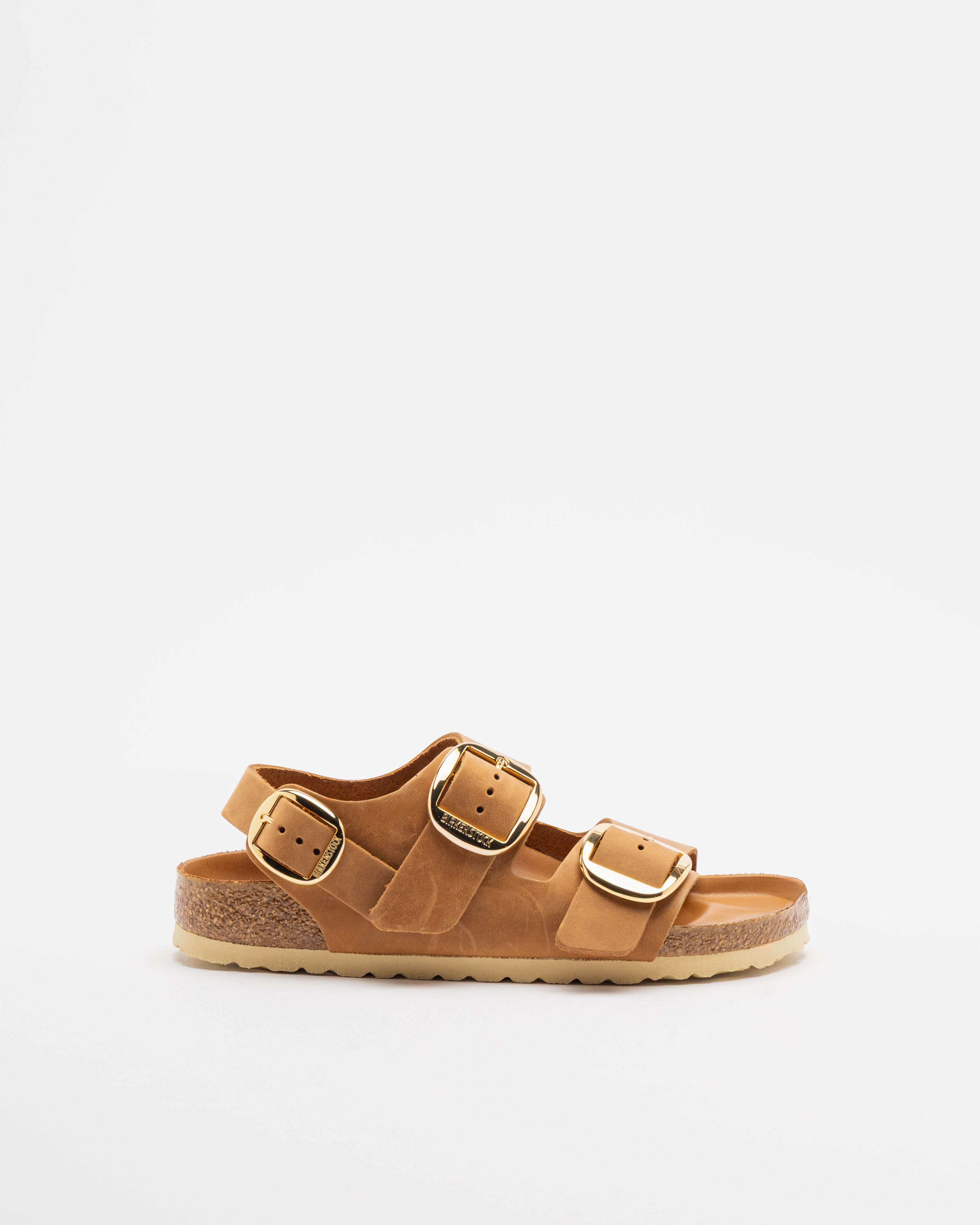Sandálias Birkenstock Milano Big Buckle Camel