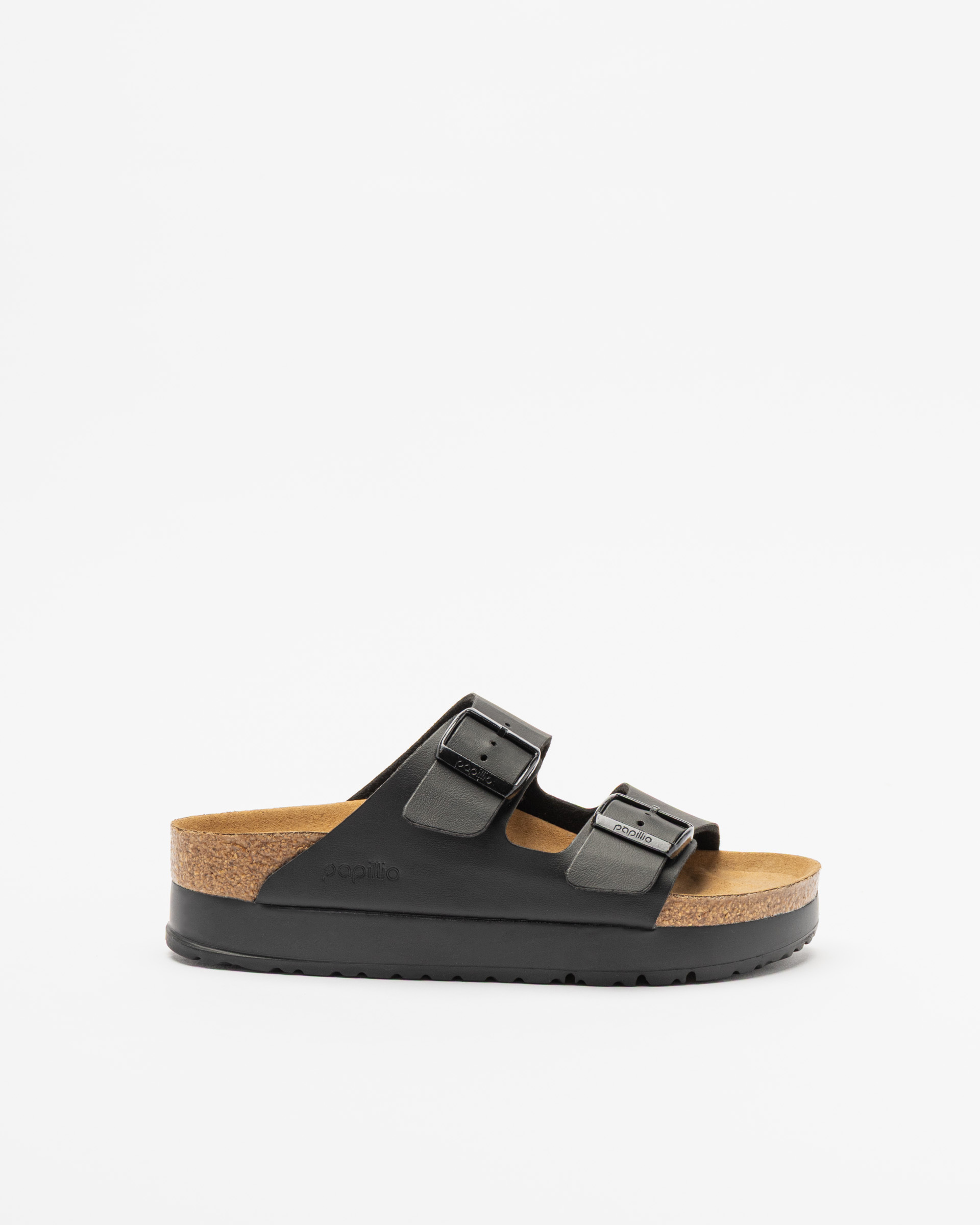 Sandálias Birkenstock Arizona Pap Flex Platform Preto