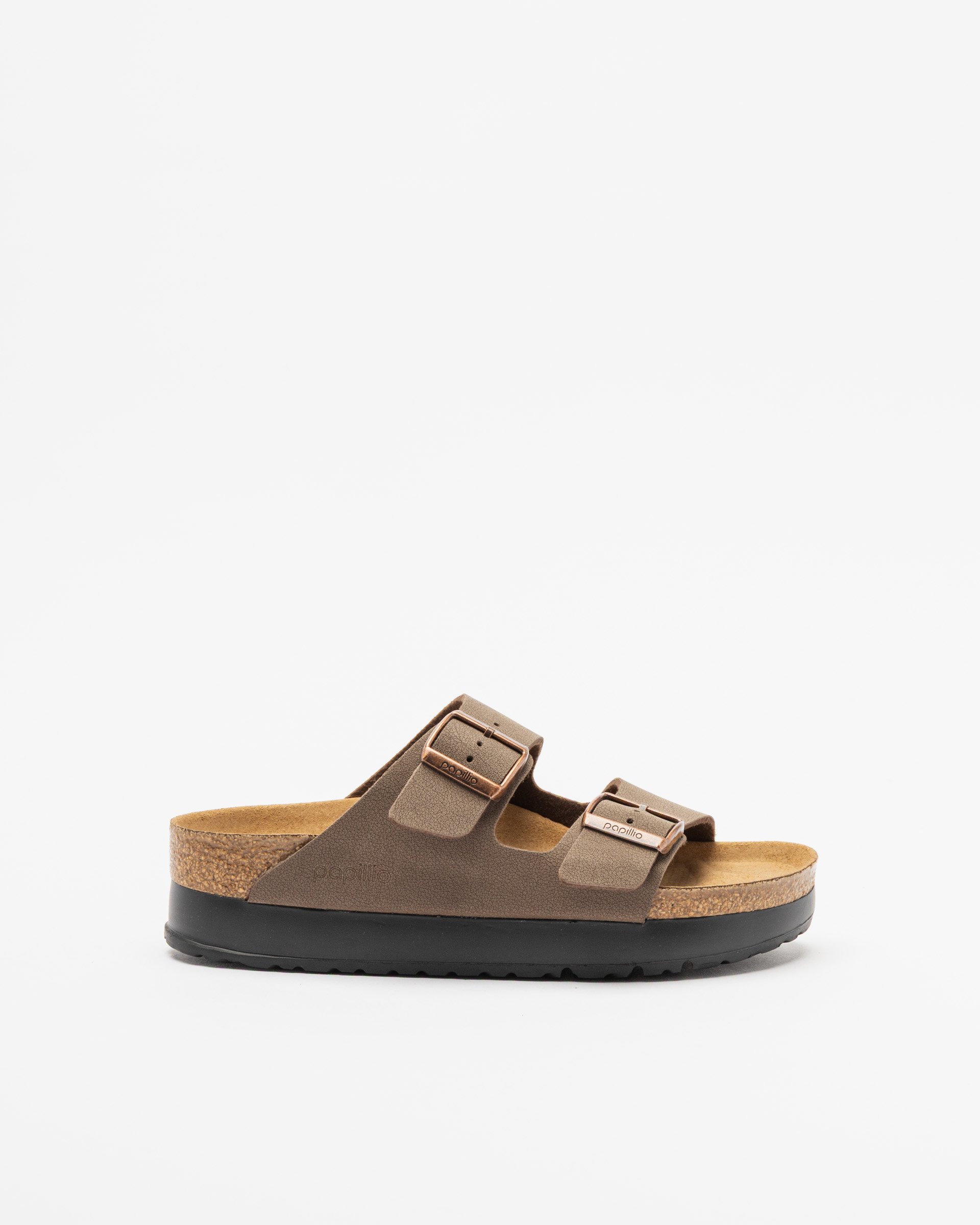 Sandálias Birkenstock Arizona Papillio Flex Platform Castanho