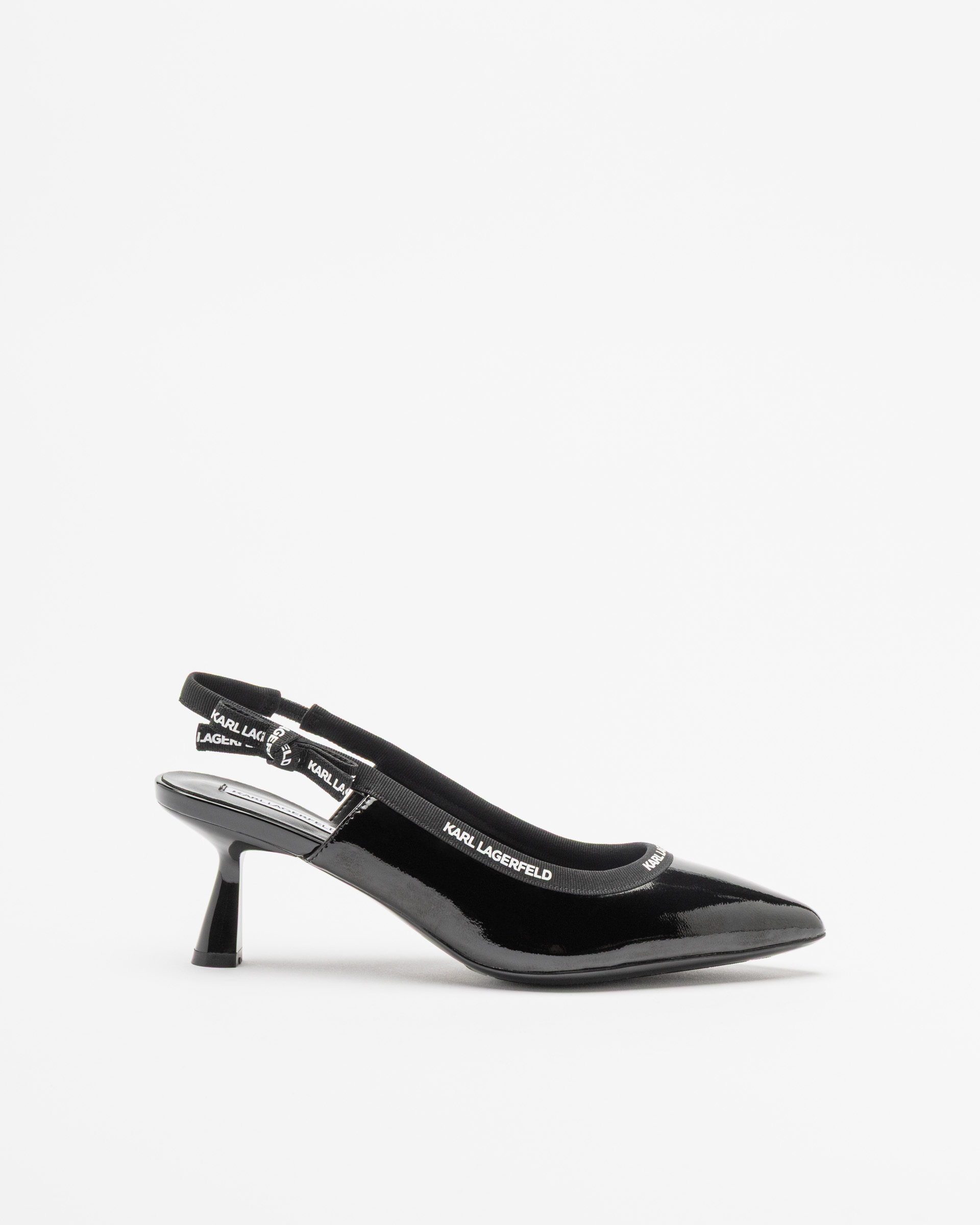 Sapato aberto atrás Karl Lagerfeld Overland Shoes Preto