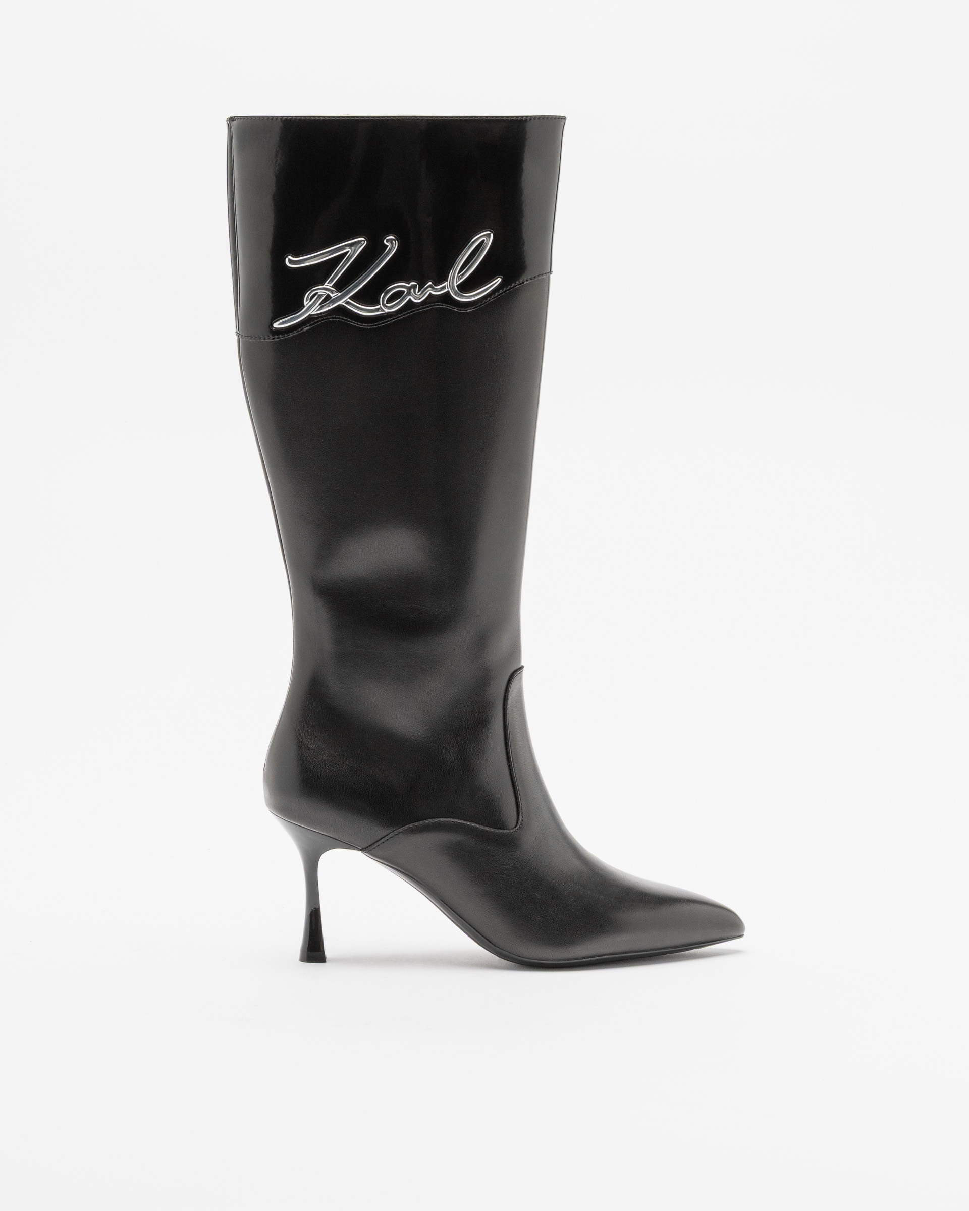 Botas de cano alto Karl Lagerfeld Sienna Signia Collar Preto