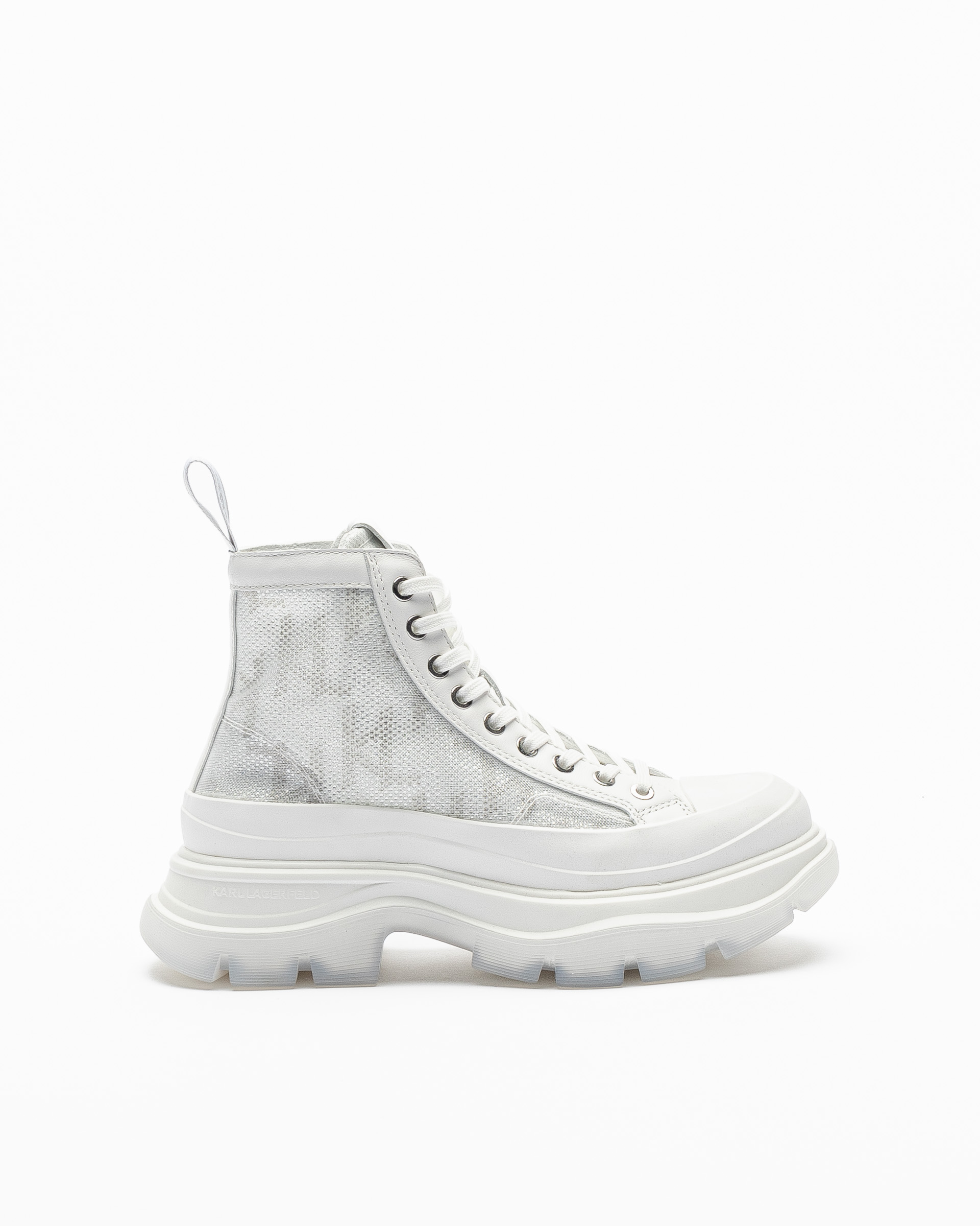 Sapatilhas Karl Lagerfeld Luna Krystal Monogram Branco