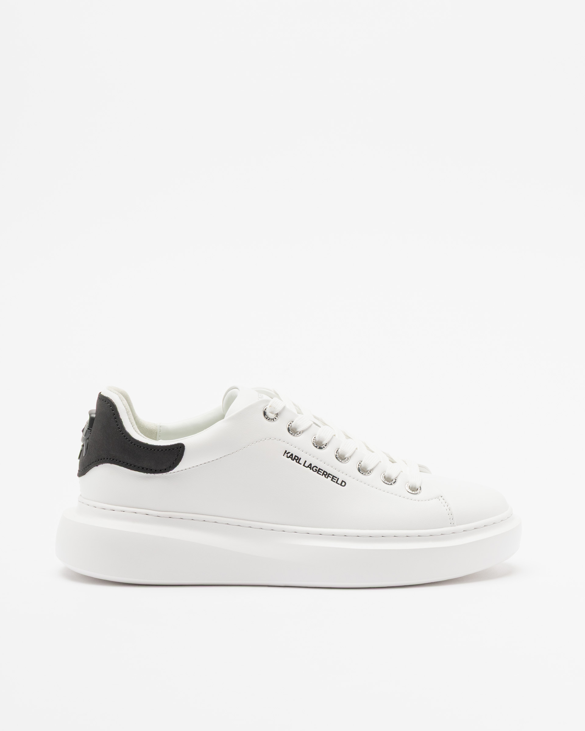 Sapatilhas brancas Karl Lagerfeld Kapri Mens NFT Relief Lo Lace Branco