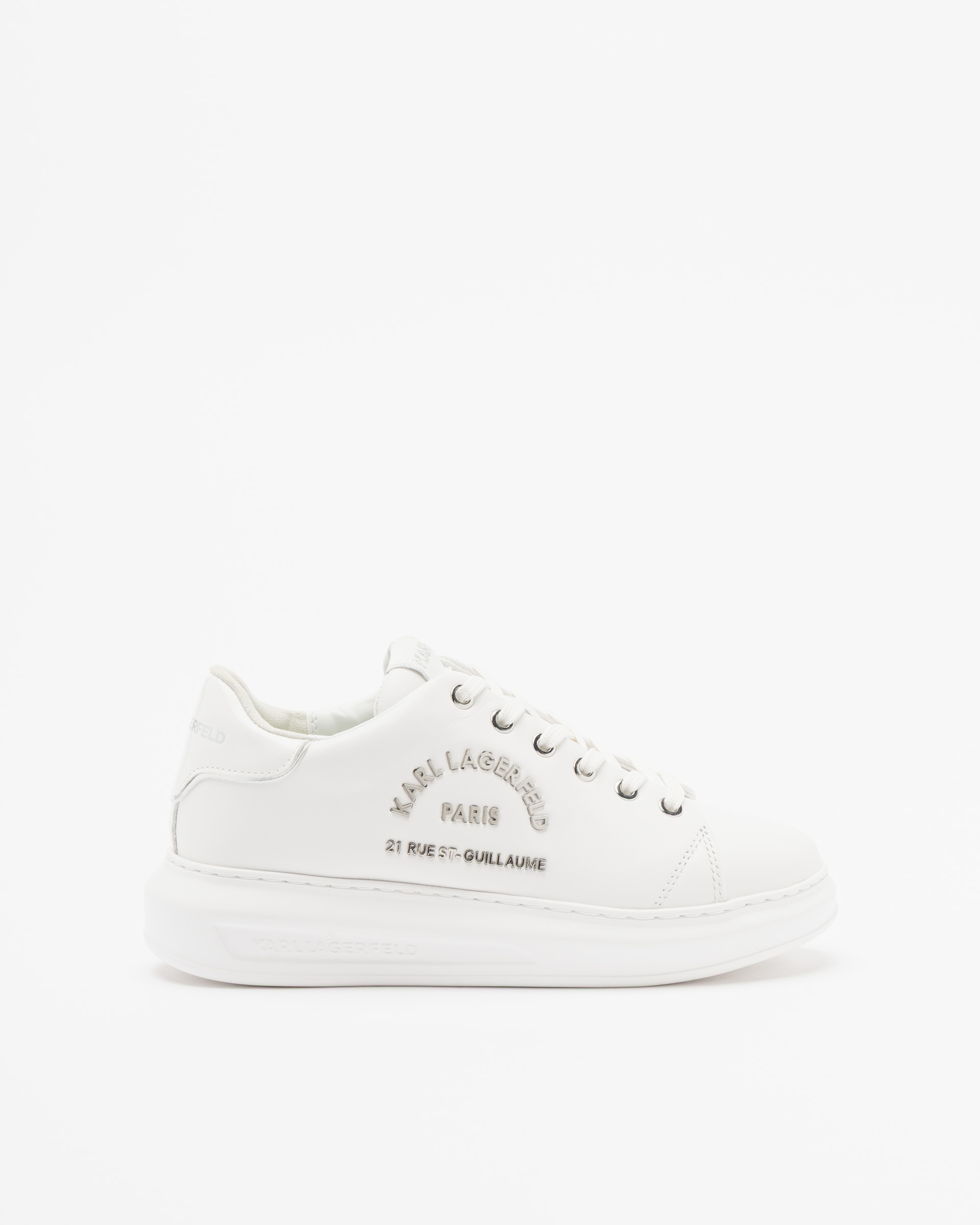 Sapatilhas brancas Karl Lagerfeld Kapri Metal Maison Branco