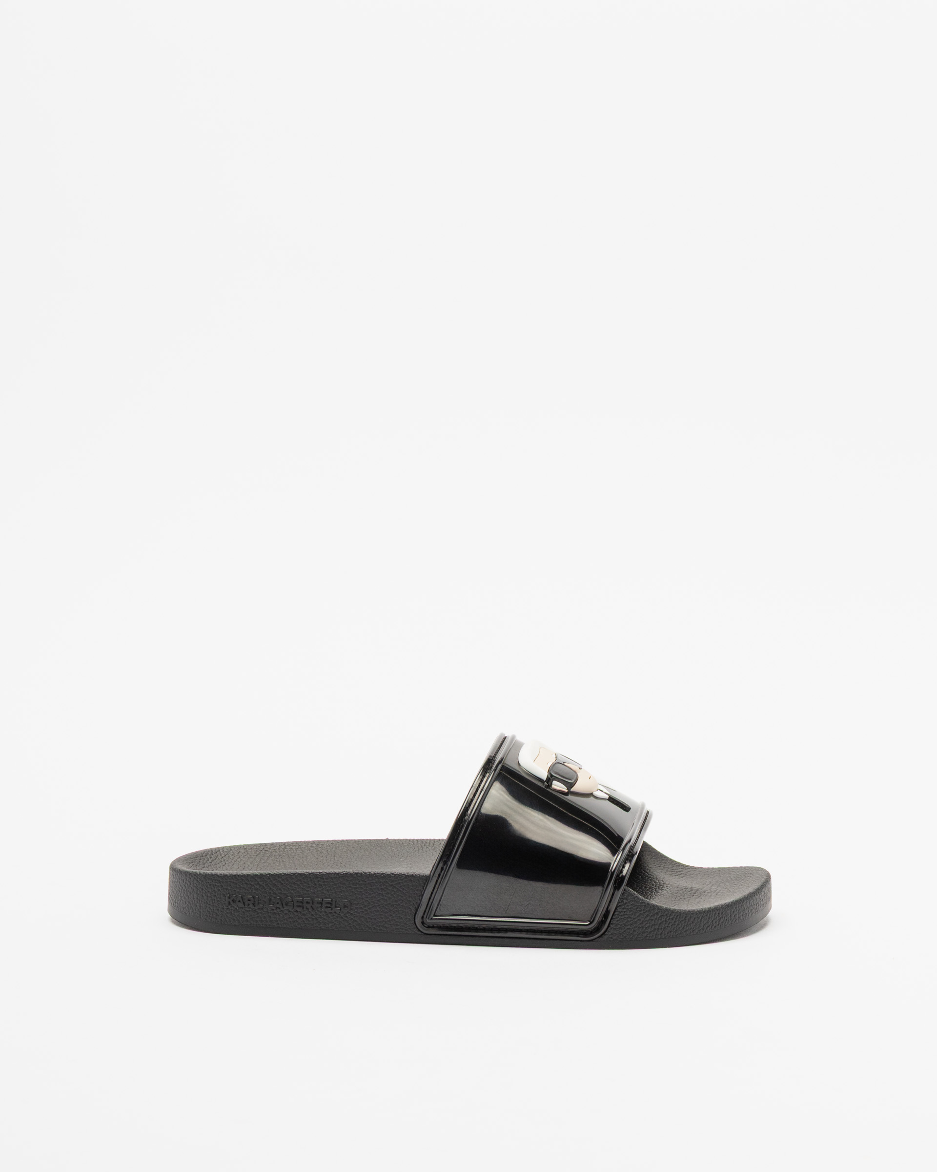 Chinelos slide Karl Lagerfeld Kondo II Karl NFT Preto