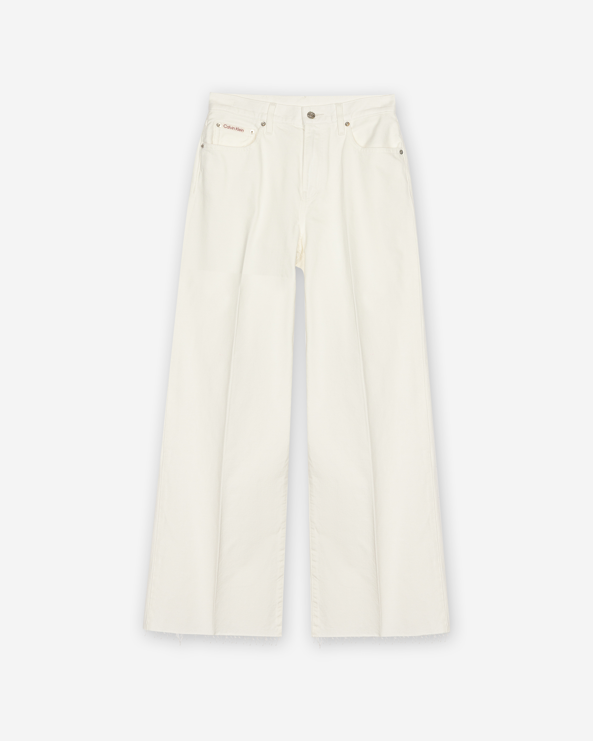 Calças de ganga wide leg Calvin Klein Jeans LV047F733G Branco
