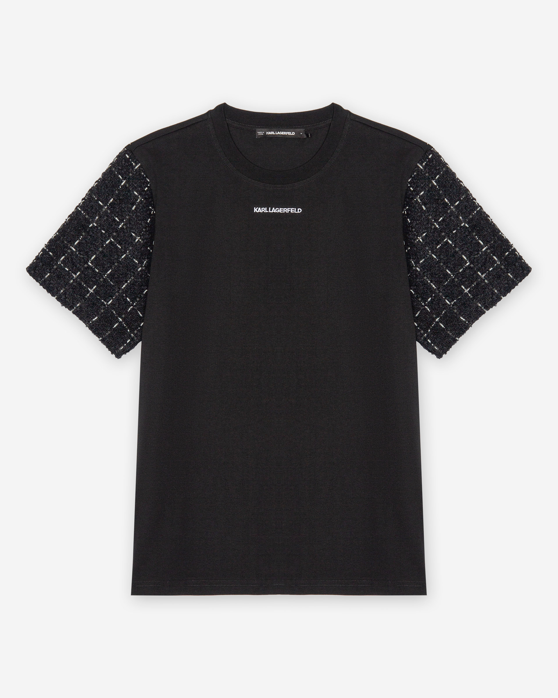 T-shirt Karl Lagerfeld Logo Boucle Relaxed Preto