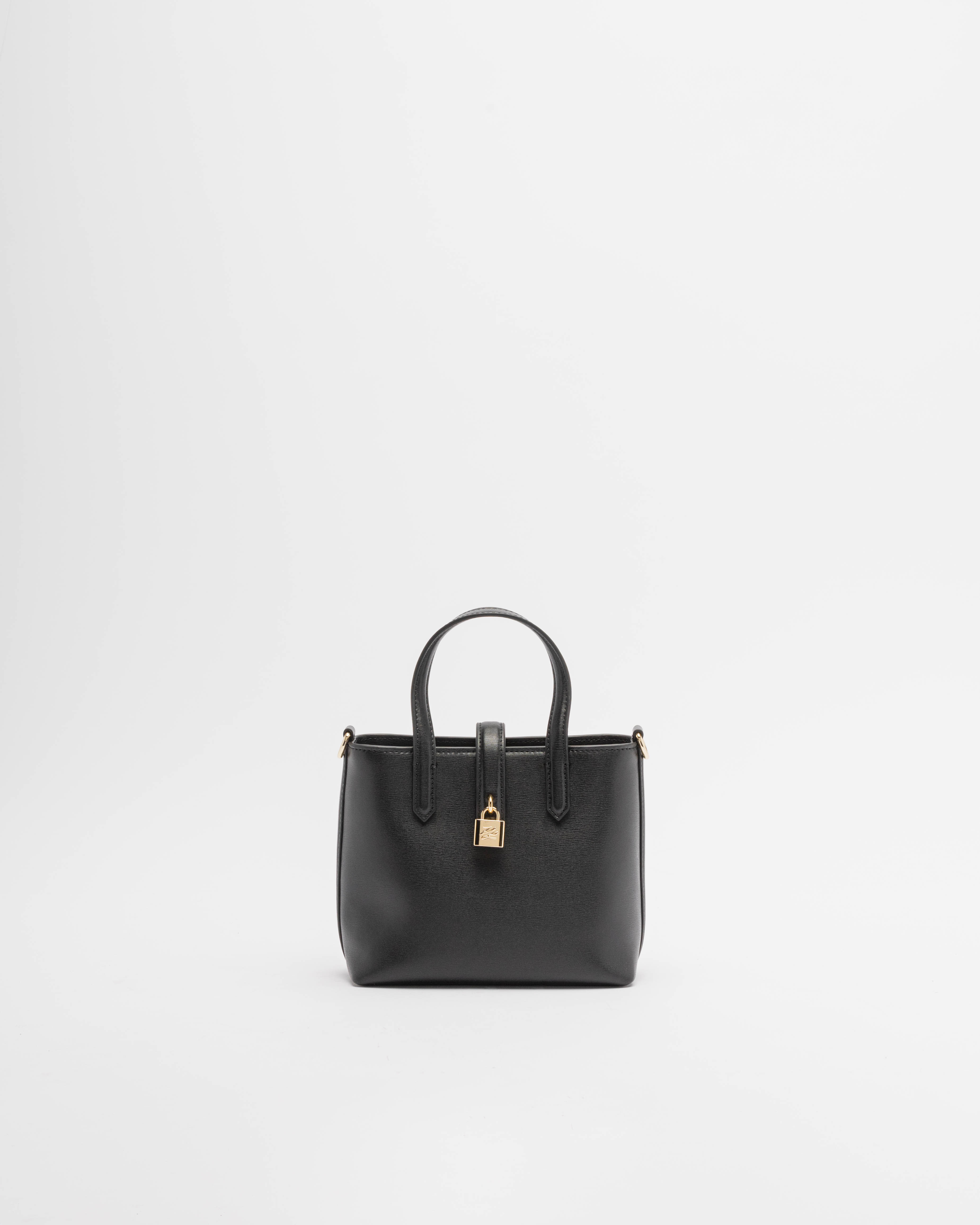 Mala de mão Karl Lagerfeld K/Autograph Padlock Mini Tote Preto