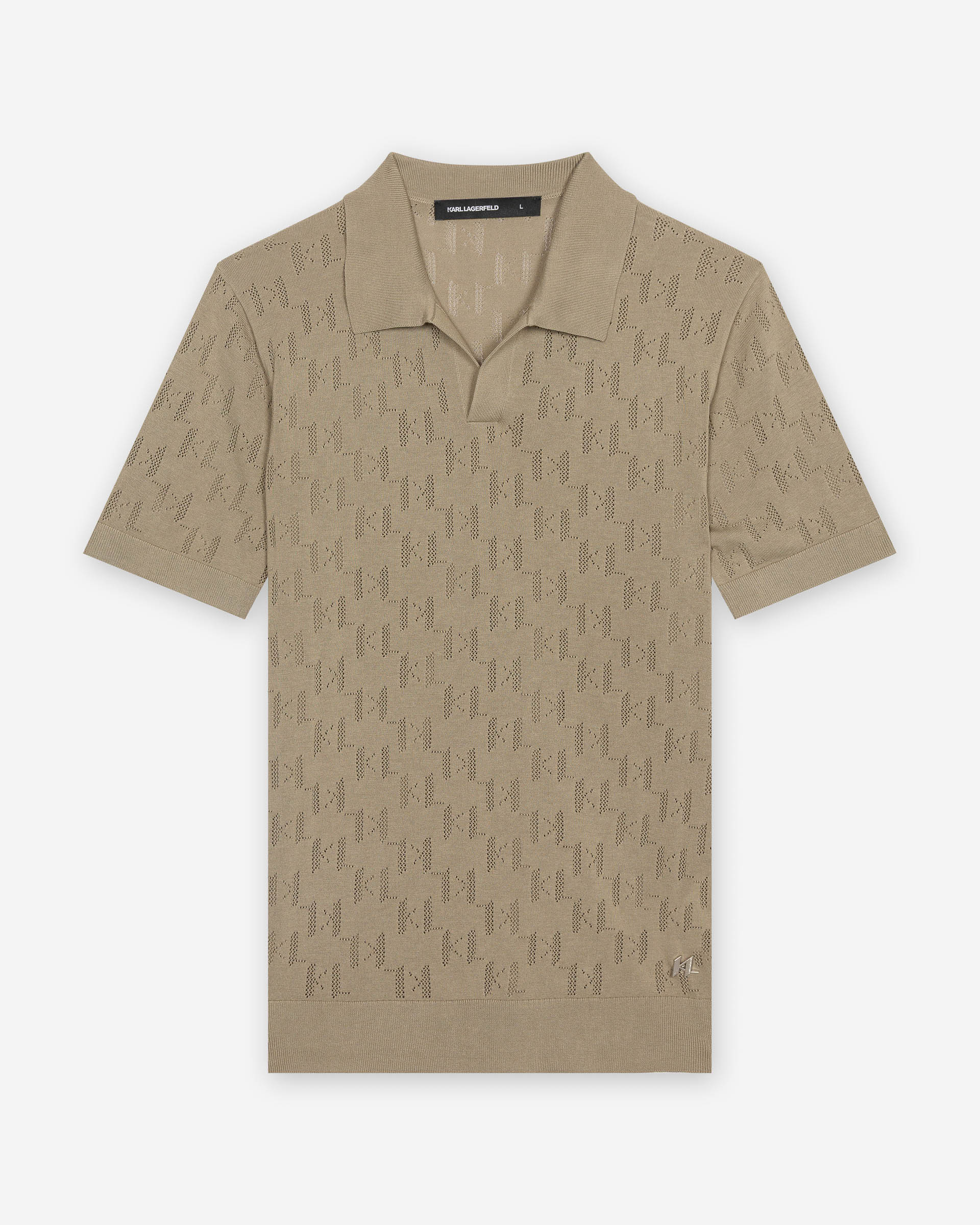 Polo Karl Lagerfeld Knit Polo 1/2 Verde