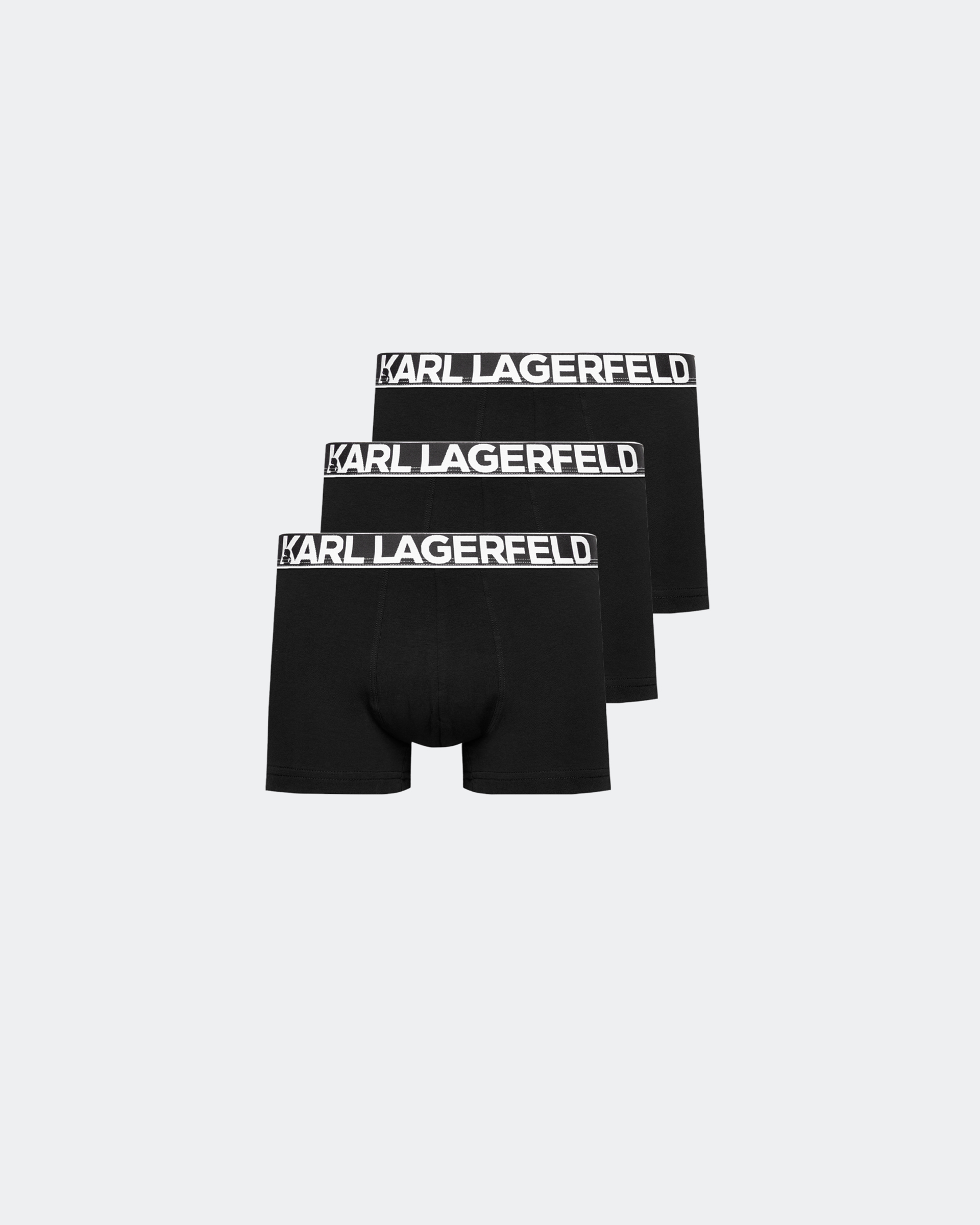 Pack 3 Boxers Karl Lagerfeld Bold Elastic Trunk Preto