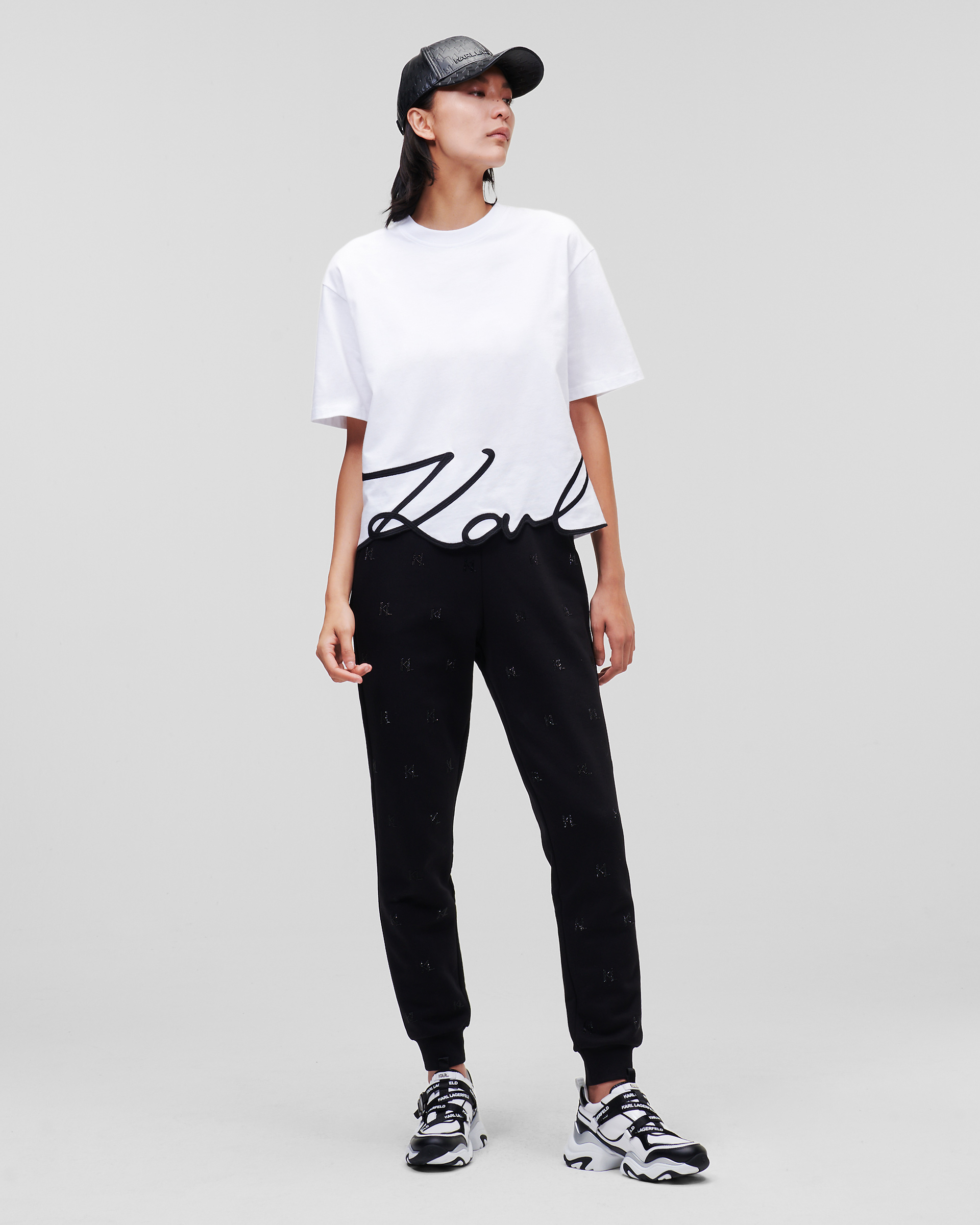 T-shirt Karl Lagerfeld Karl Signature Hem Branco