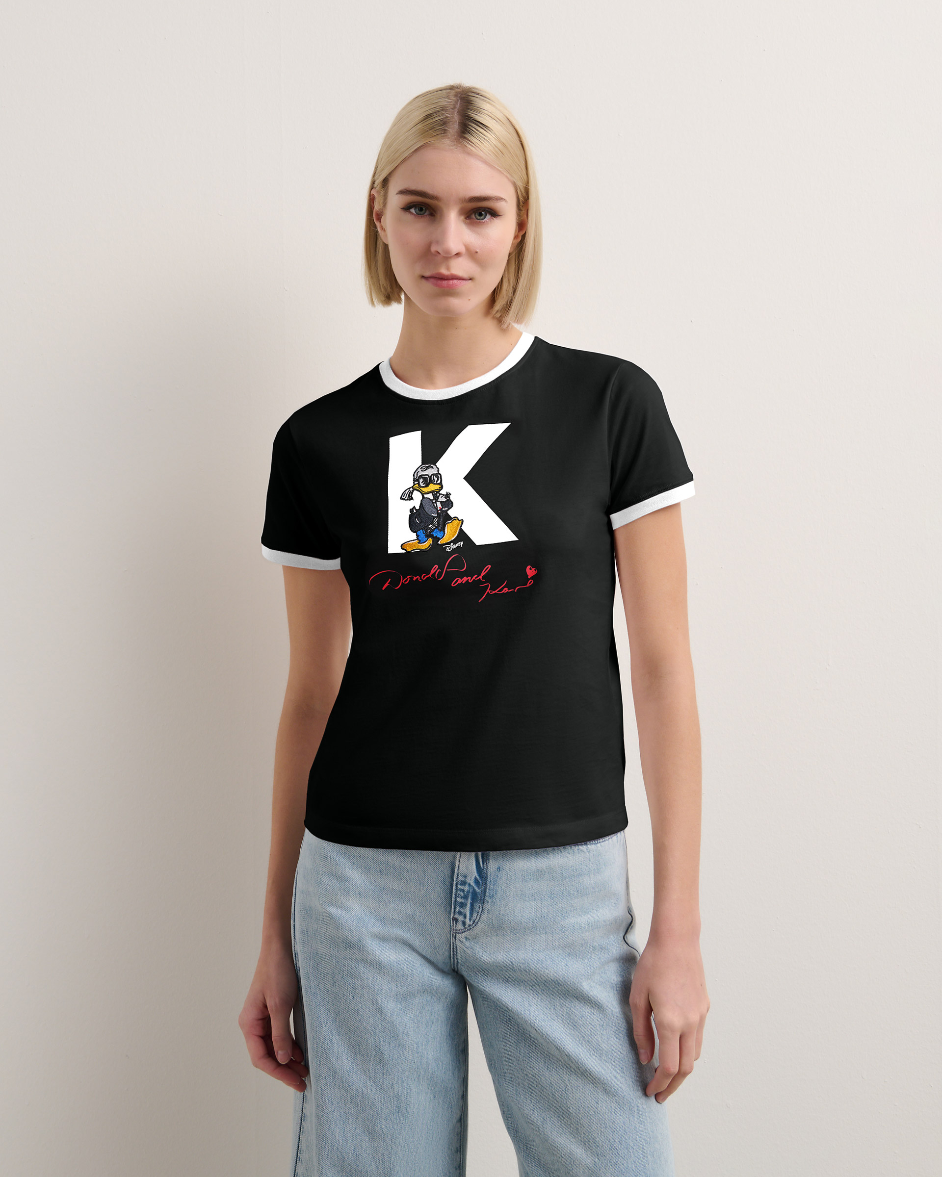 T-shirt Karl Lagerfeld KL X Disney Petite Preto