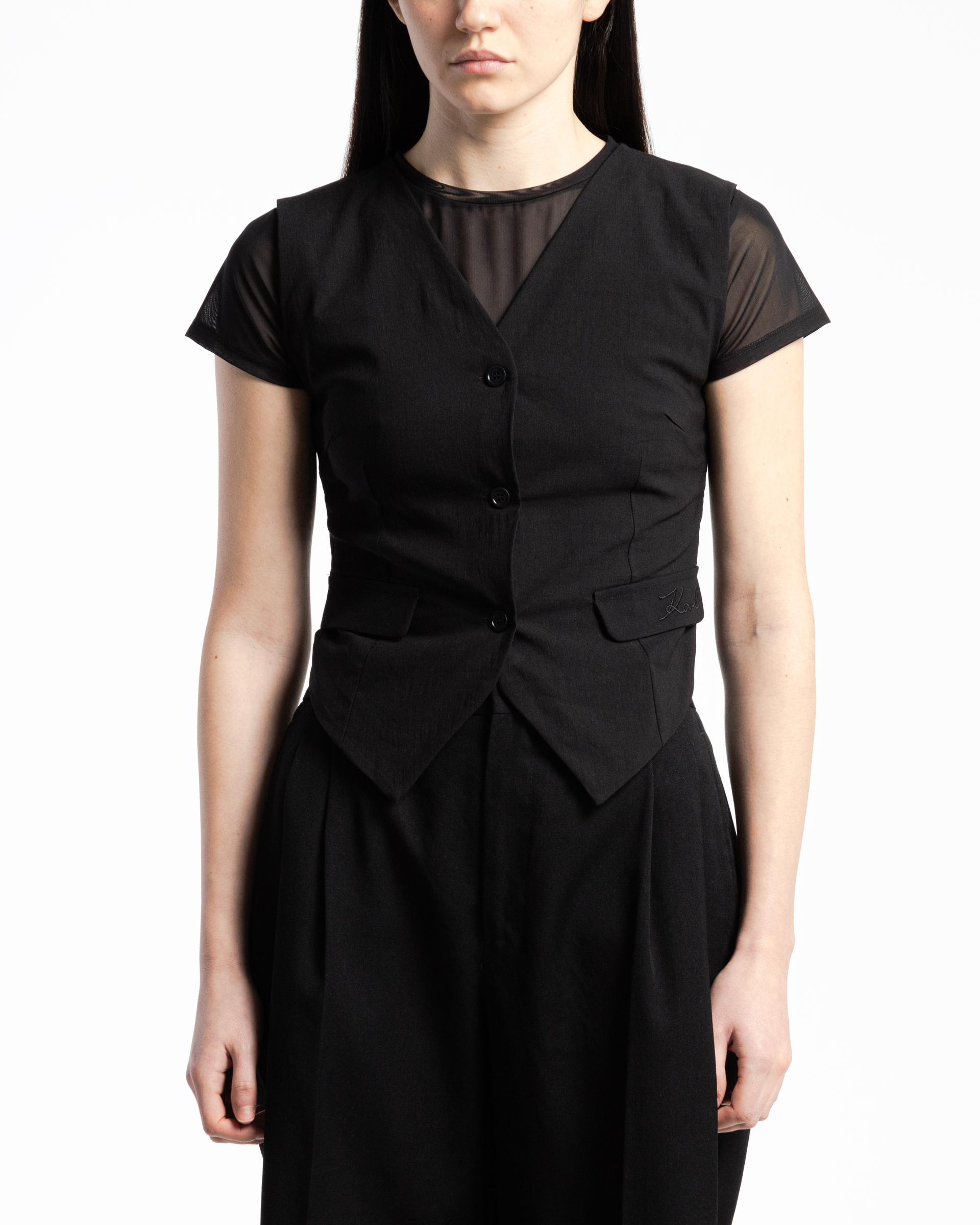 Camisa manga curta Karl Lagerfeld 240W1708 Preto