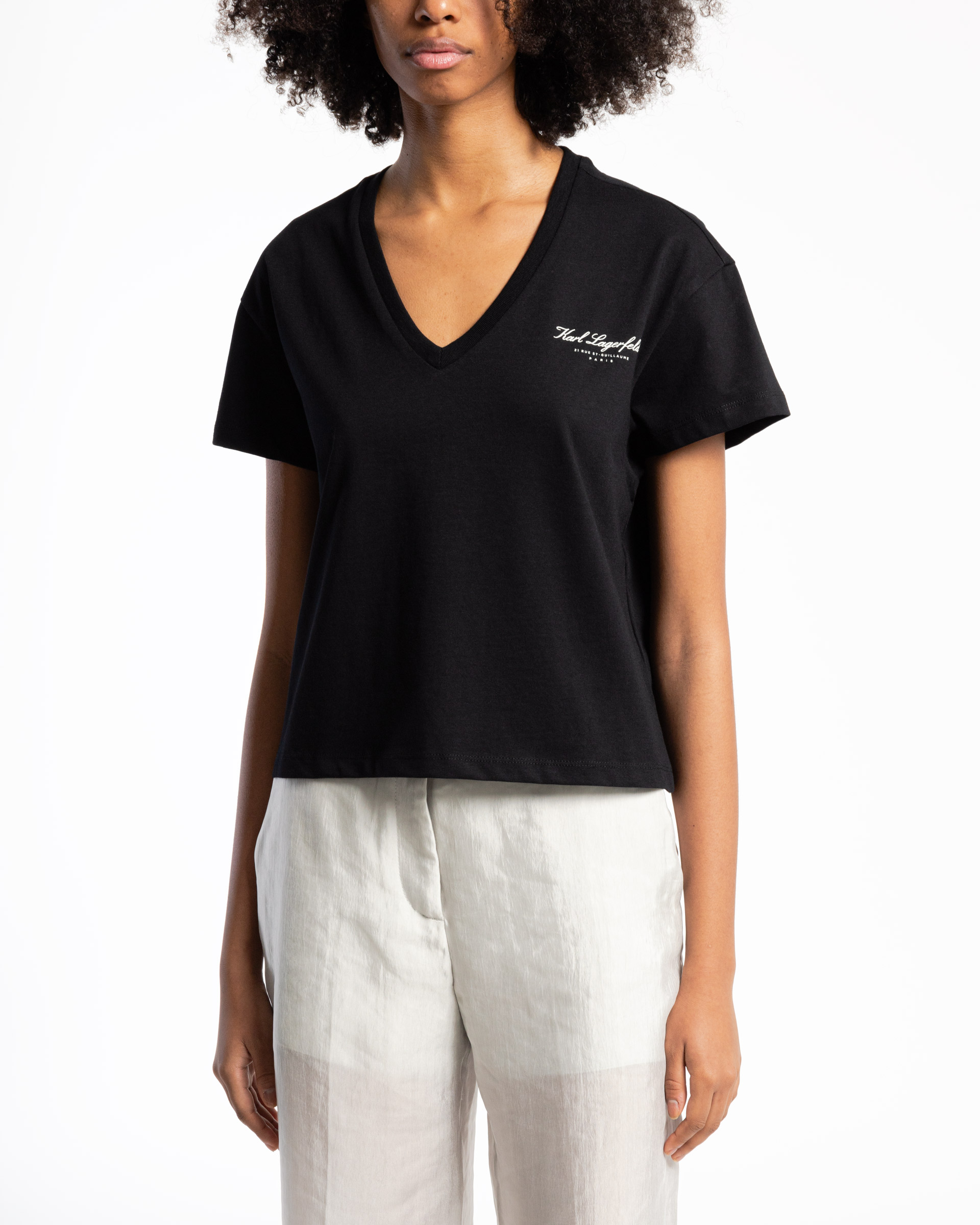 T-shirt Cropped Karl Lagerfeld 240W2170 Preto