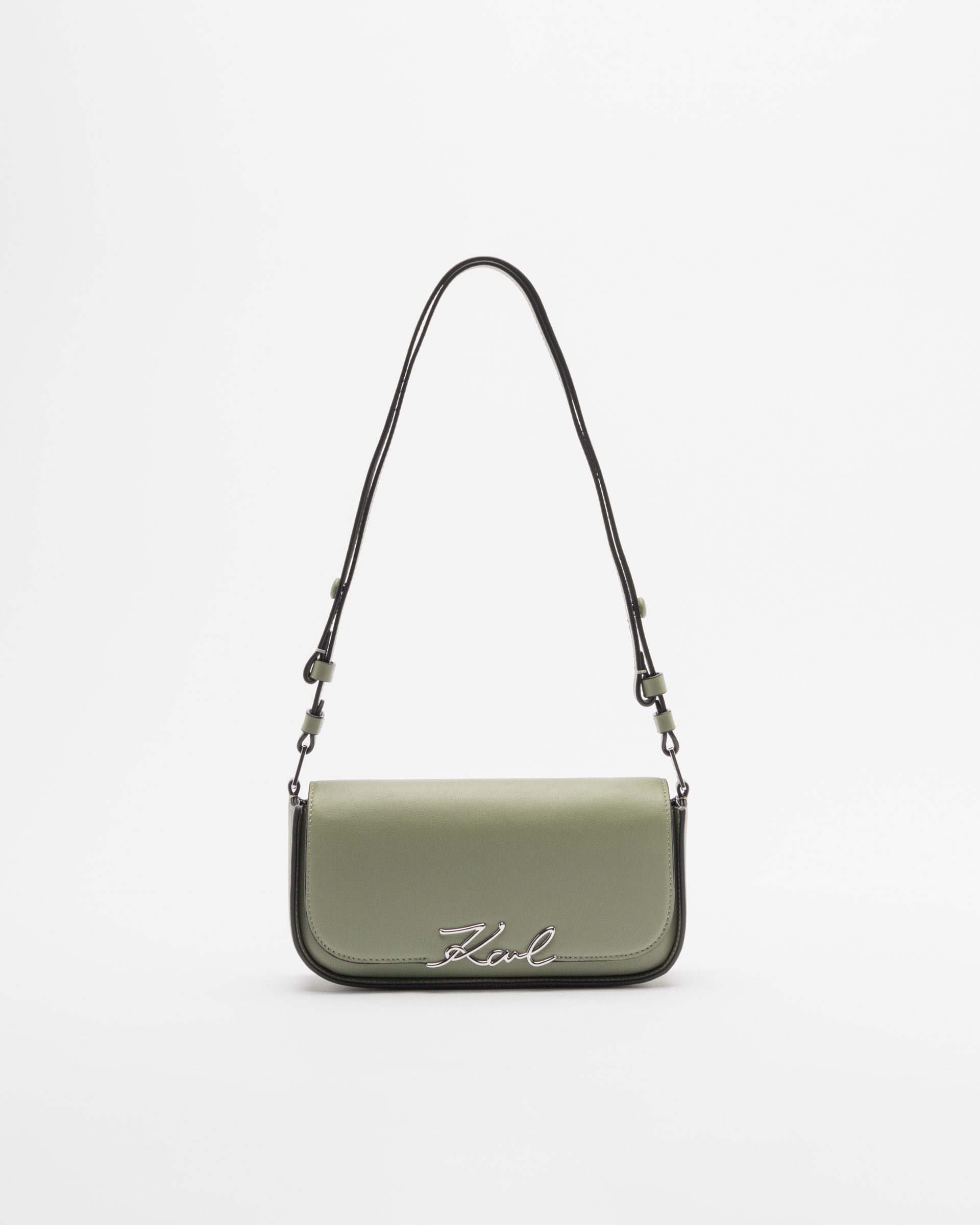 Mala de ombro Karl Lagerfeld K/SIGNATURE TWO-WAY CROSSBODY BAG Verde