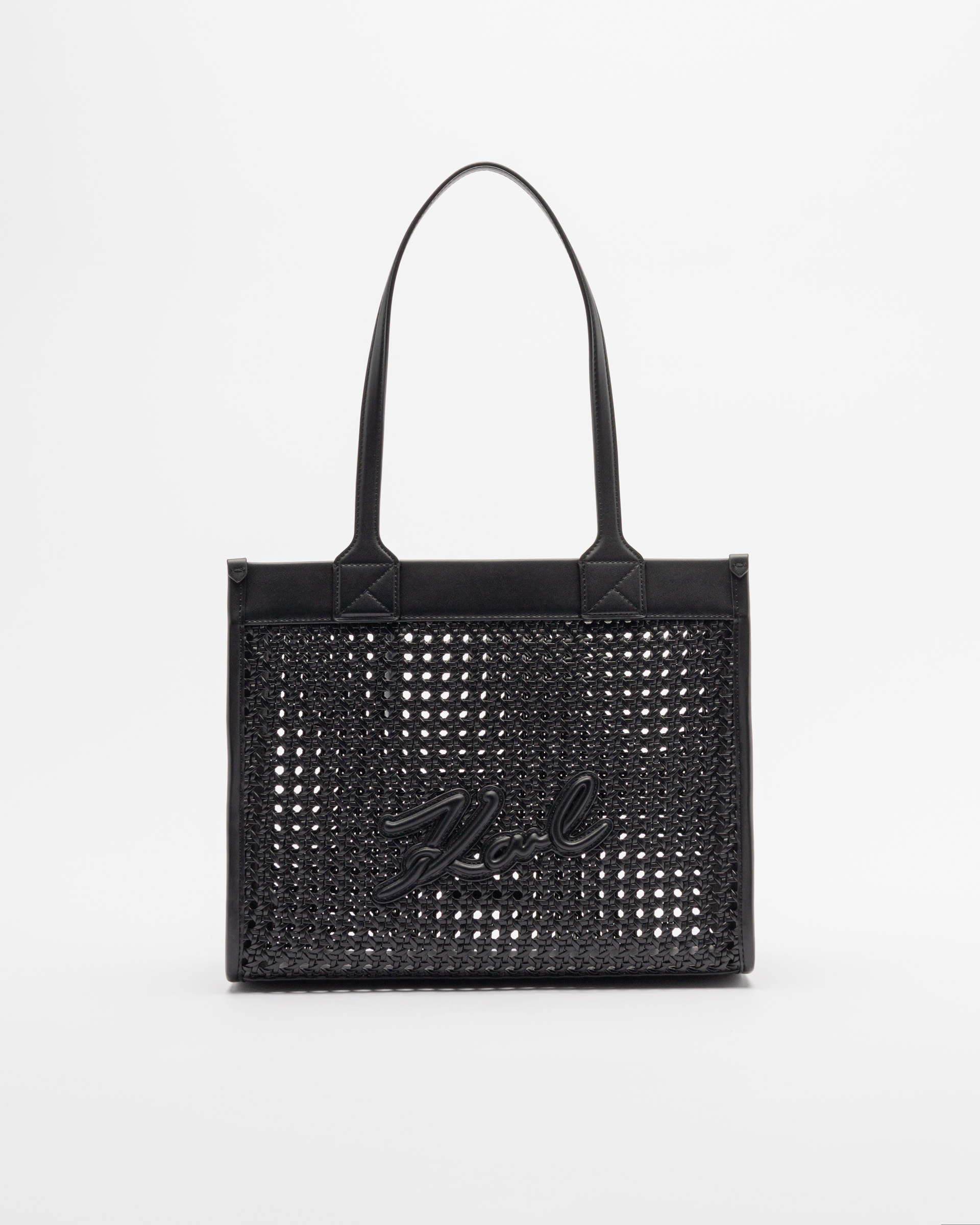 Mala tote bag Karl Lagerfeld K/ Square MD Tote Woven Preto
