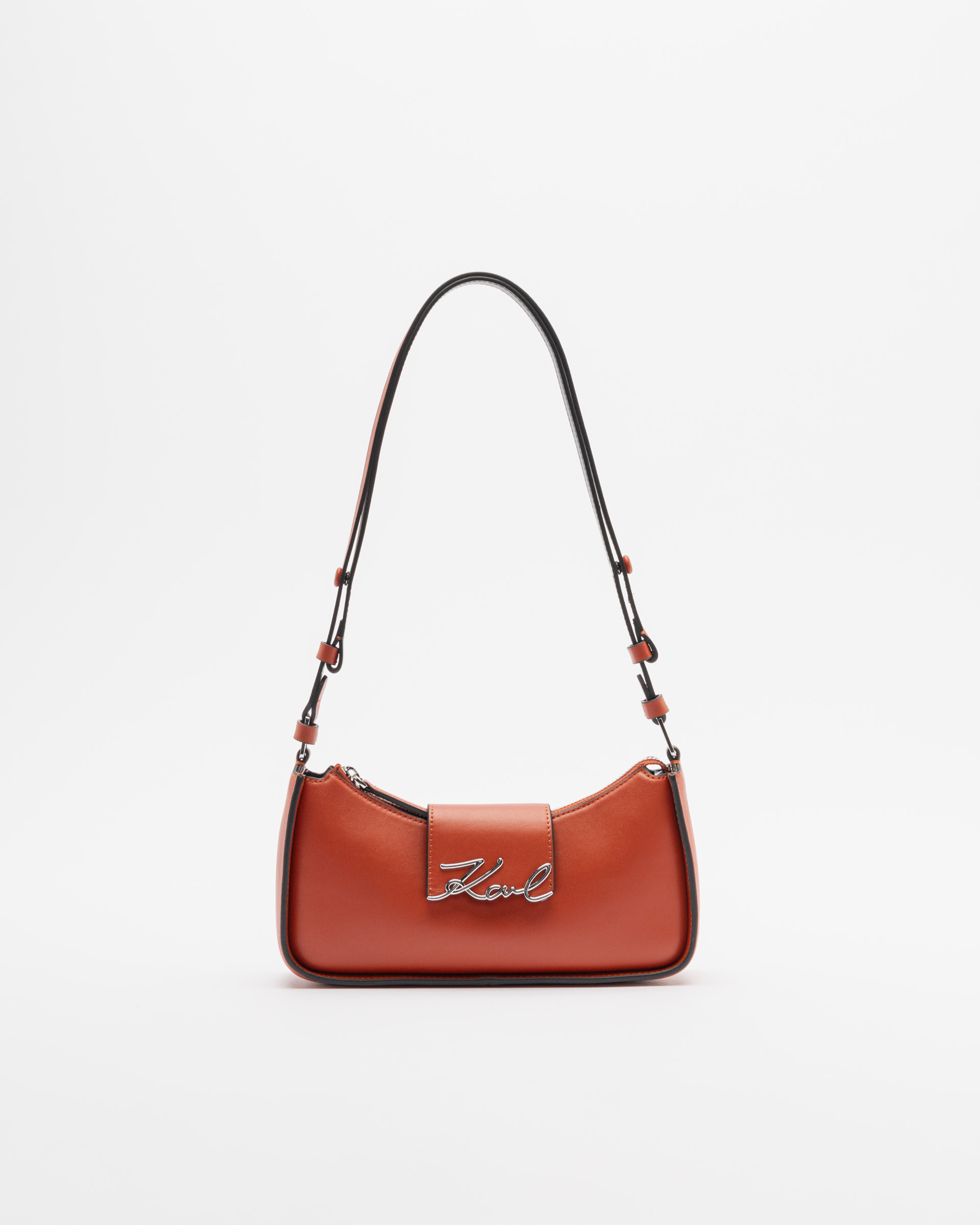 Mala de ombro Karl Lagerfeld K/Signature SM Zip SB Laranja