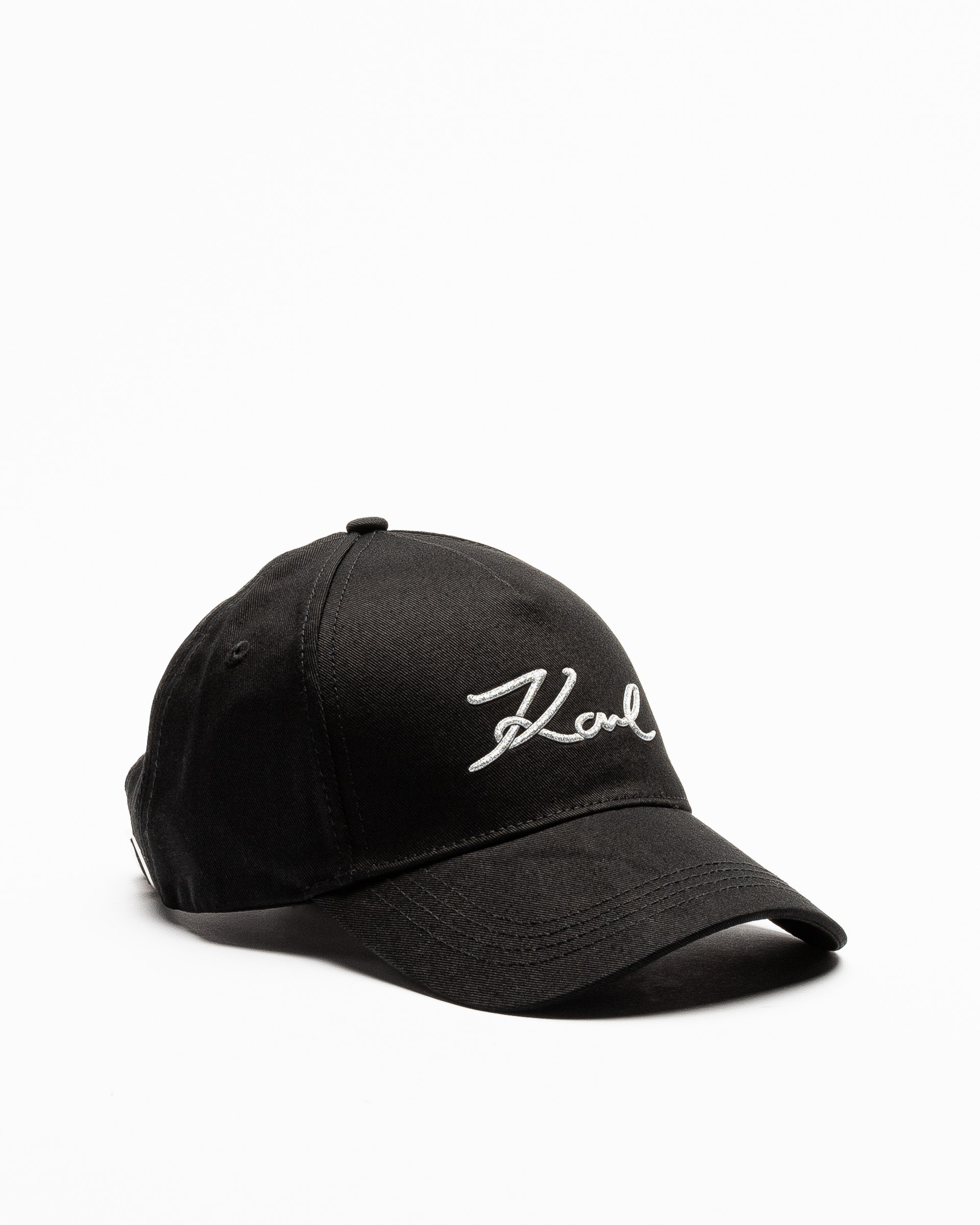 Boné Karl Lagerfeld K/Signature Glitter Cap Preto
