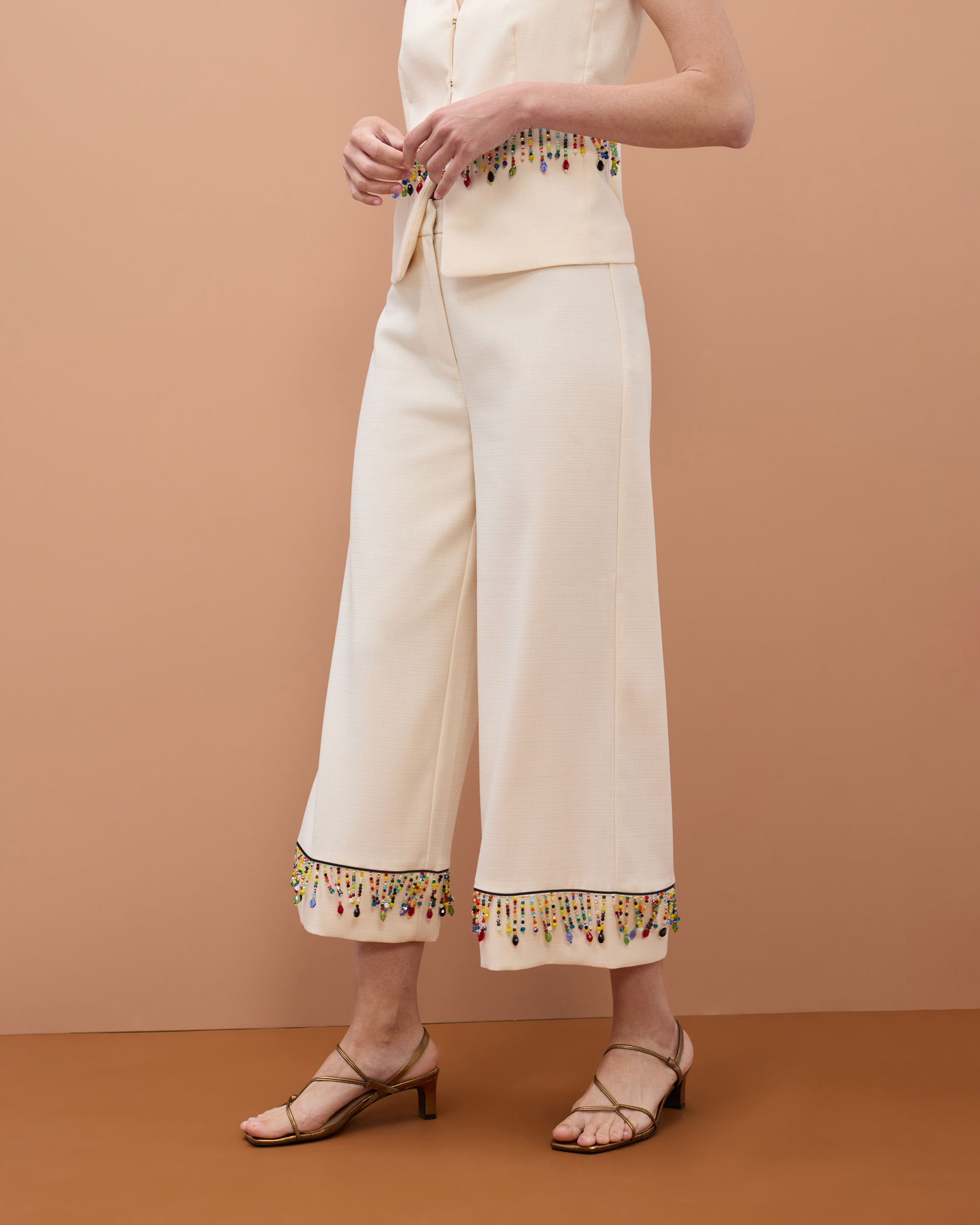 Calças culotte Maite by Lola MS2614005 Bege