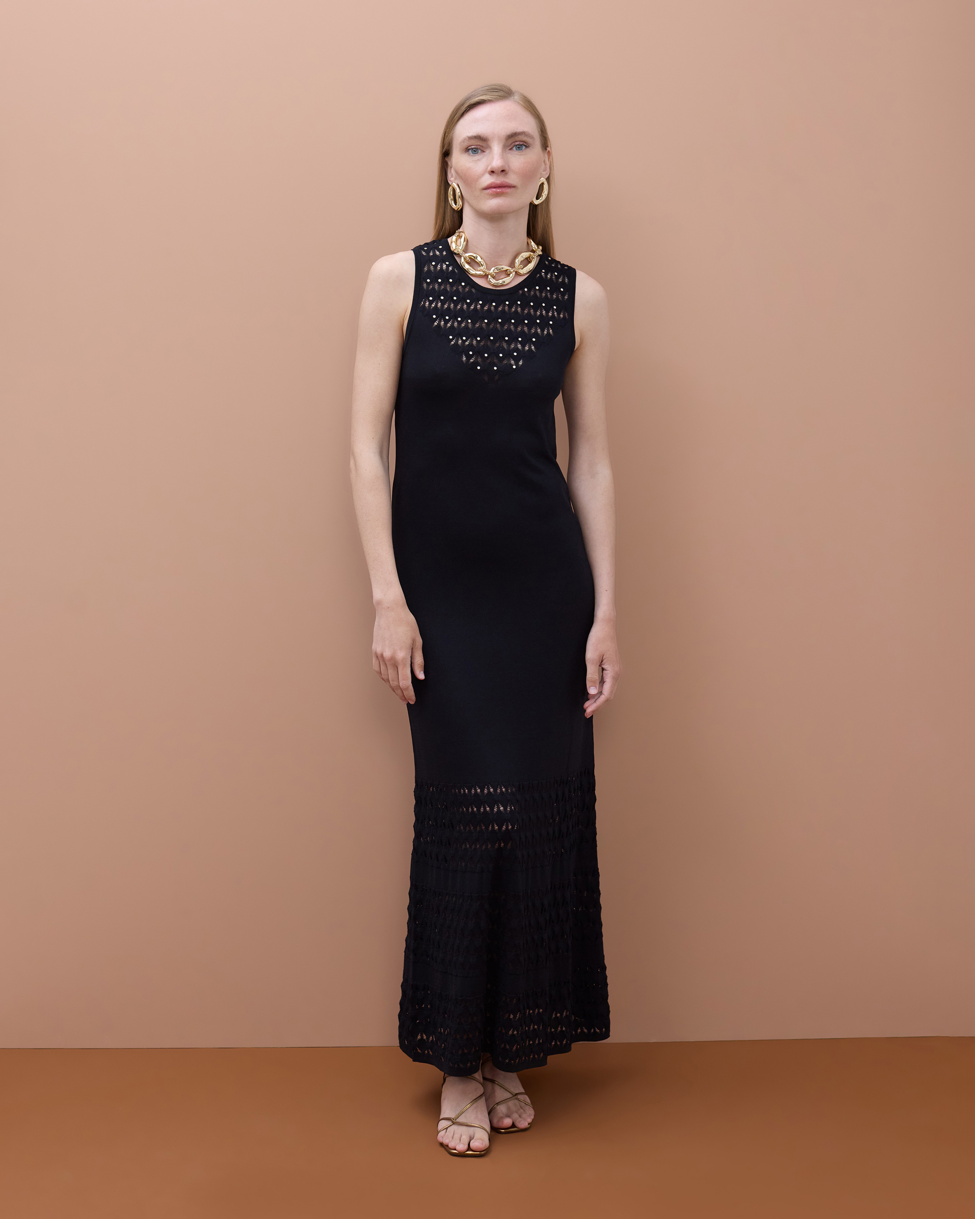 Vestido comprido Maite by Lola MS2616001 Preto