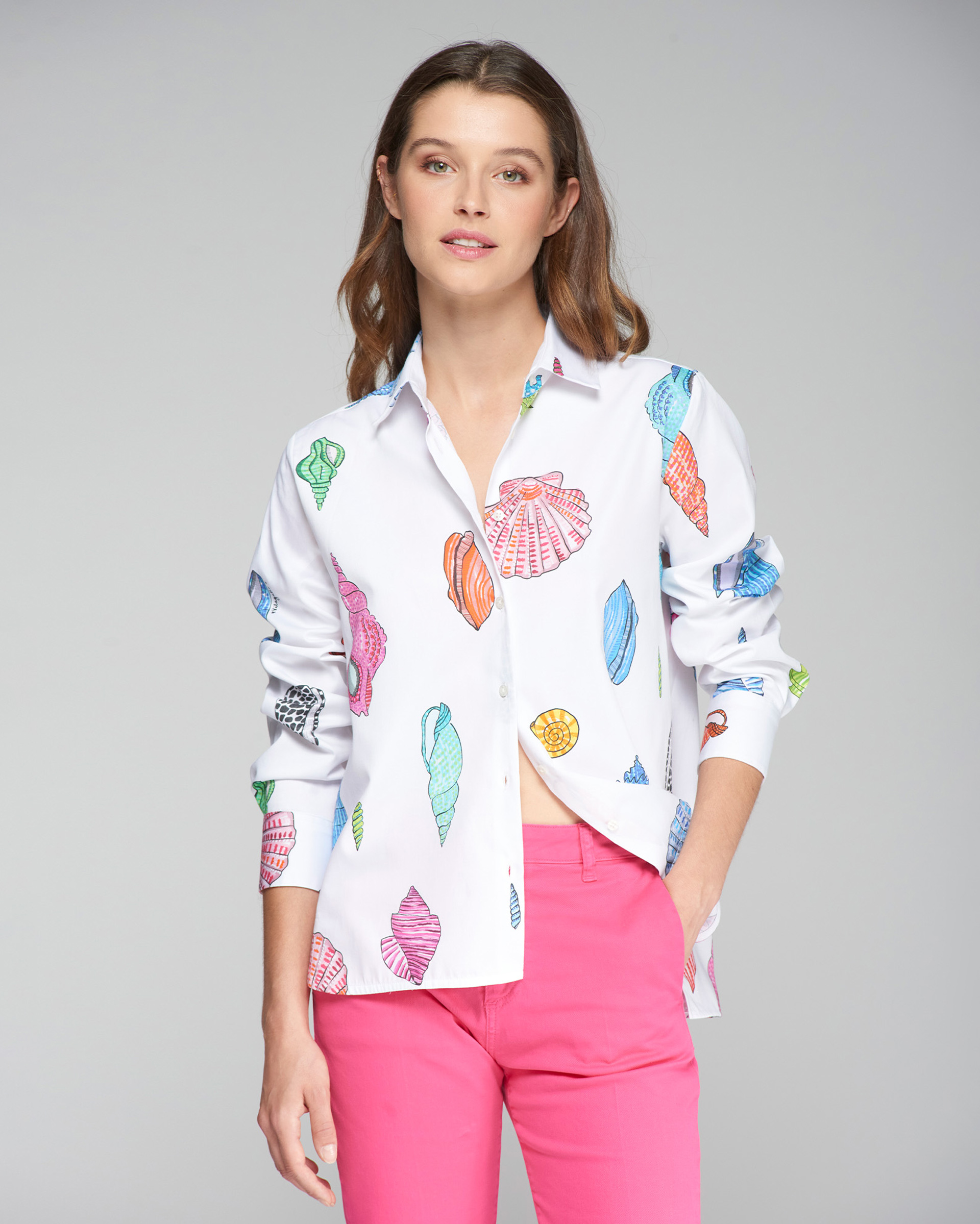 Camisa VilaGallo ISA PRINT MOTIVOS MARINOS Branco