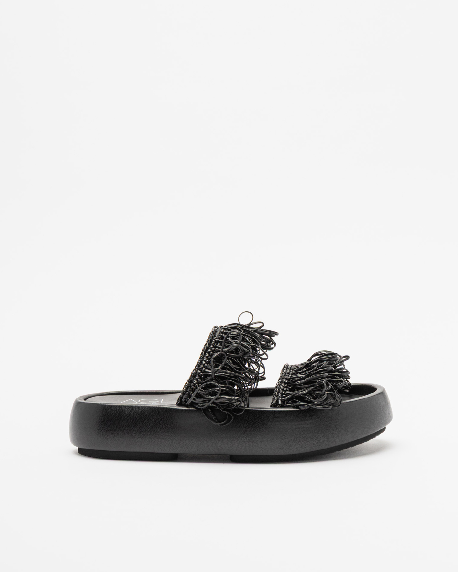 Sandálias de plataforma AGL BULLE FRINGE Preto