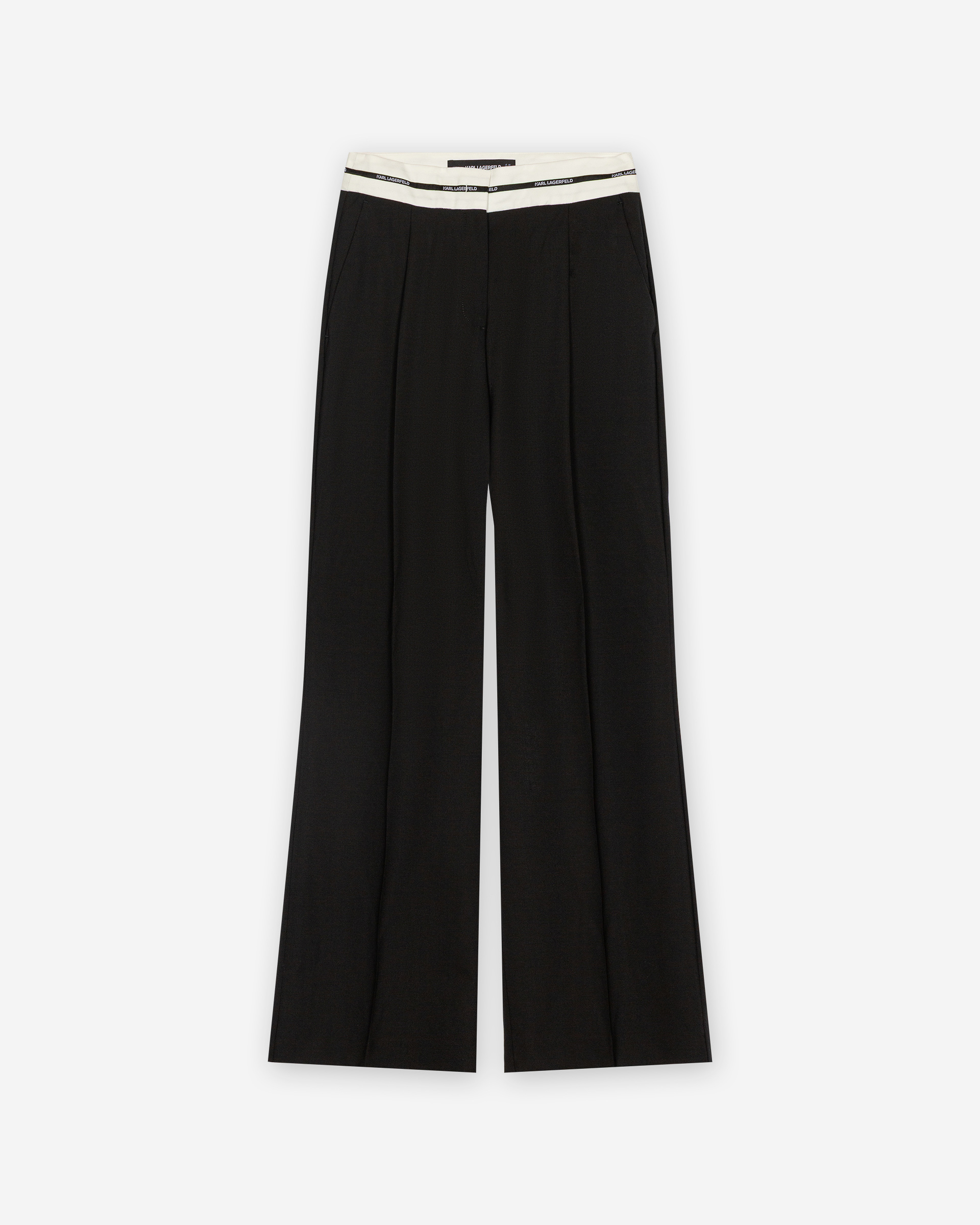 Calças clássicas Karl Lagerfeld BW Essential Suit Pants Preto