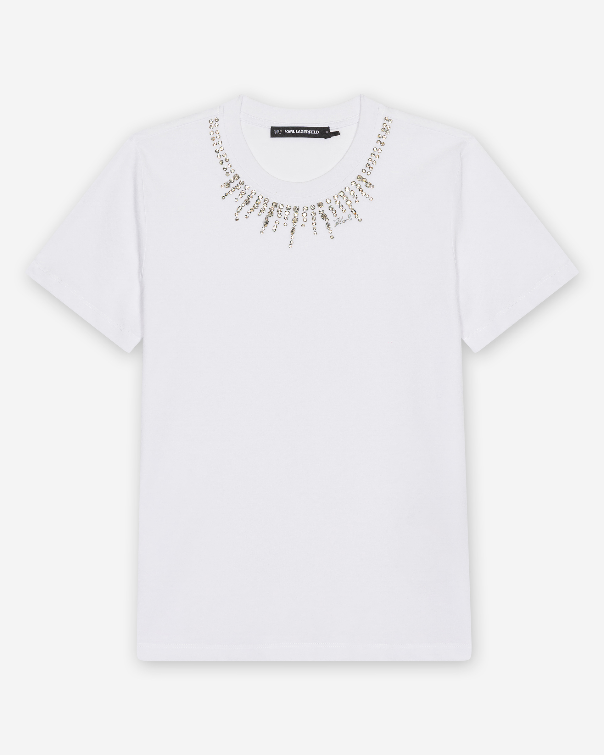 T-shirt Karl Lagerfeld Embellishment Branco