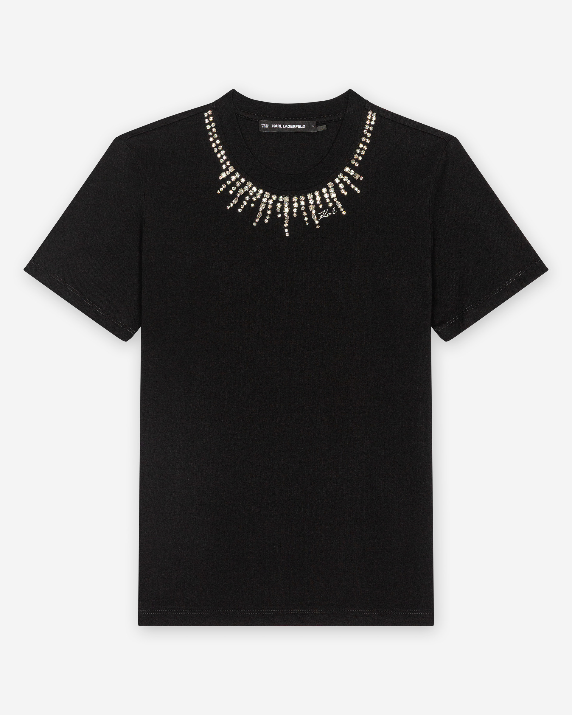 T-shirt Karl Lagerfeld Embellishment Preto