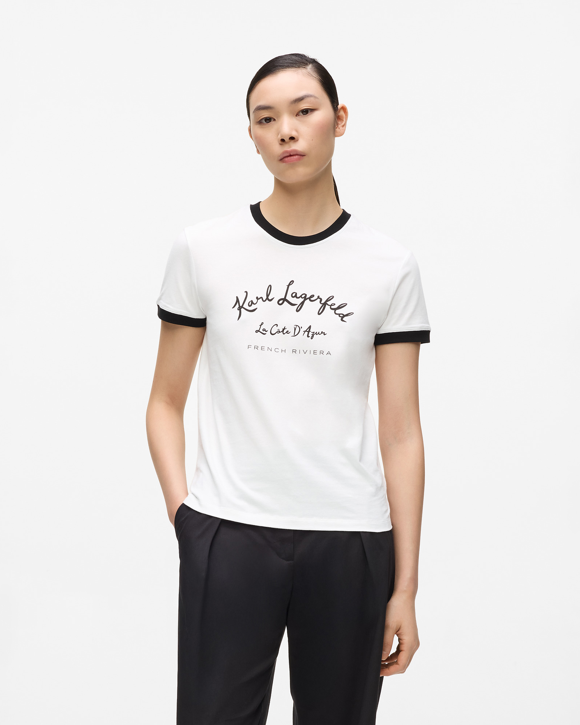 T-shirt Karl Lagerfeld Cote D Azur Branco