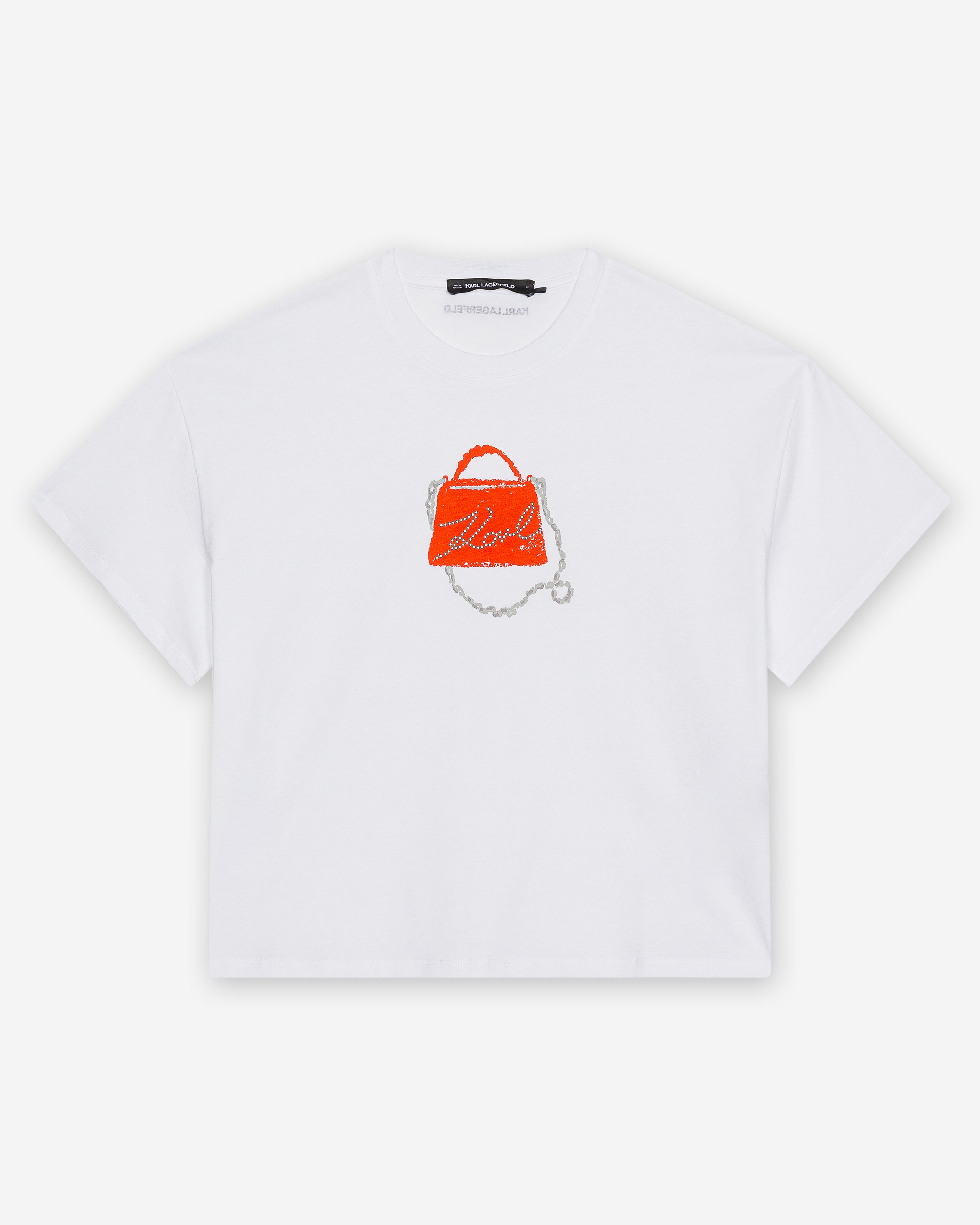T-shirt Karl Lagerfeld Signature Bag Branco