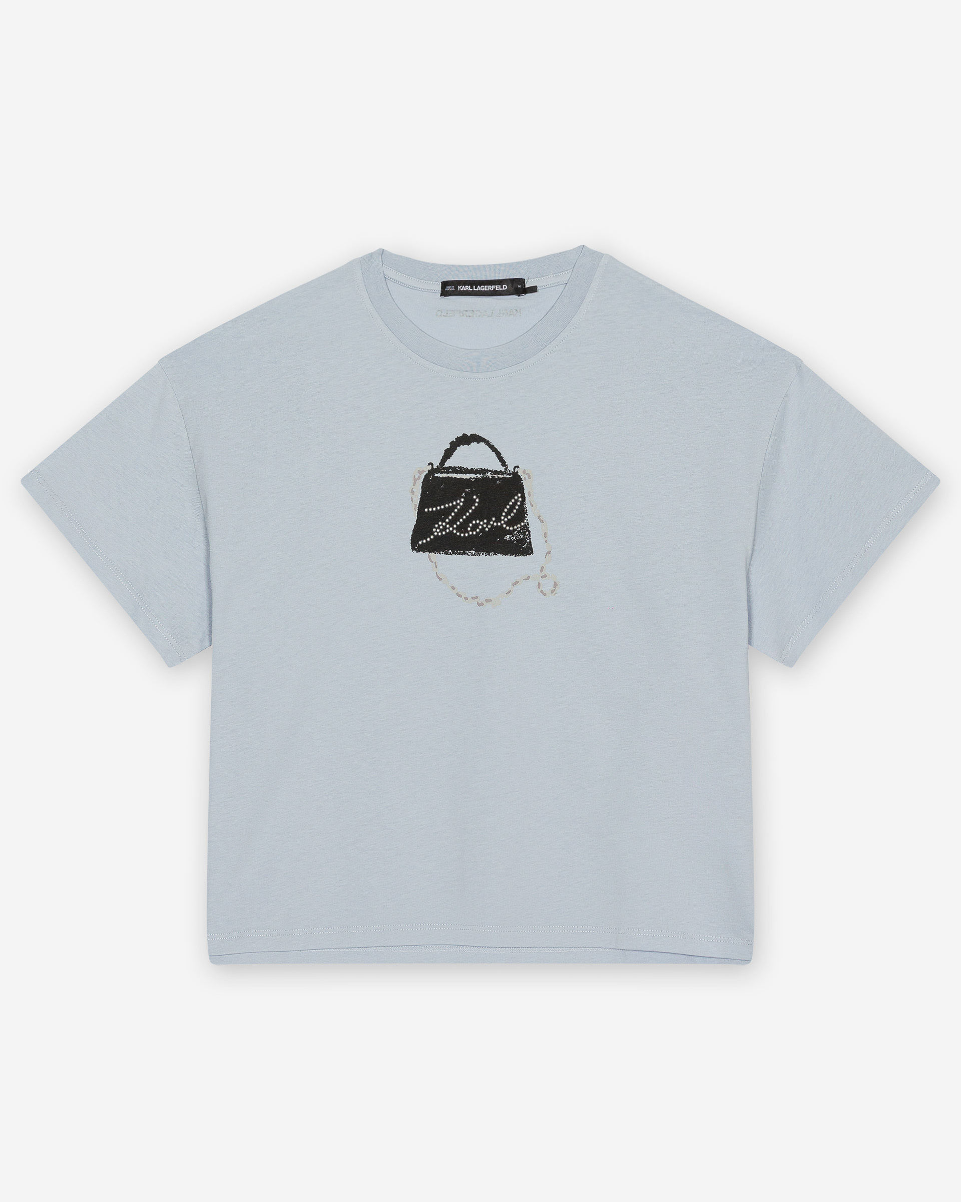 T-shirt Karl Lagerfeld Signature Bag Azul