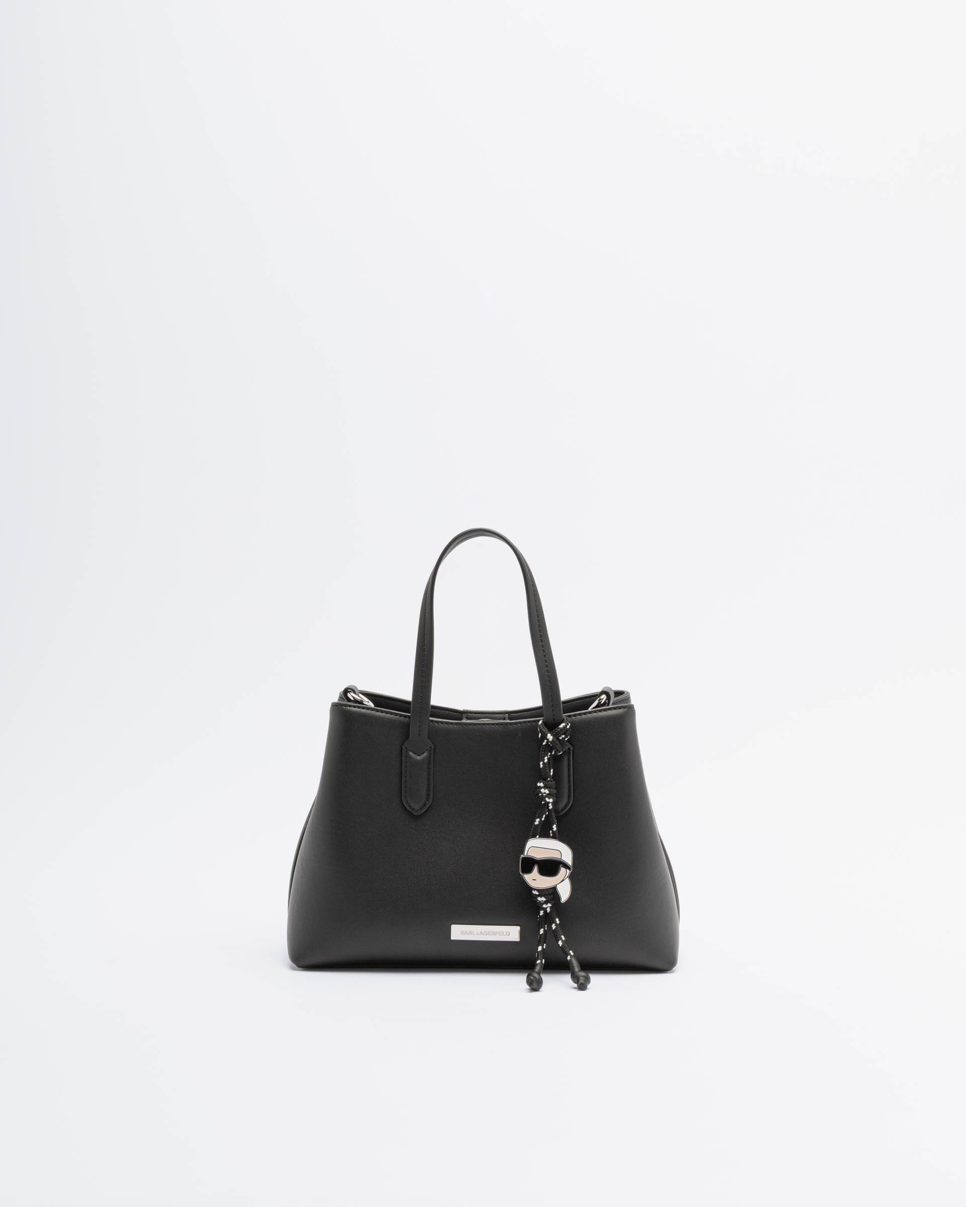 Mala de mão Karl Lagerfeld Ikon Smooth SM Tote Preto