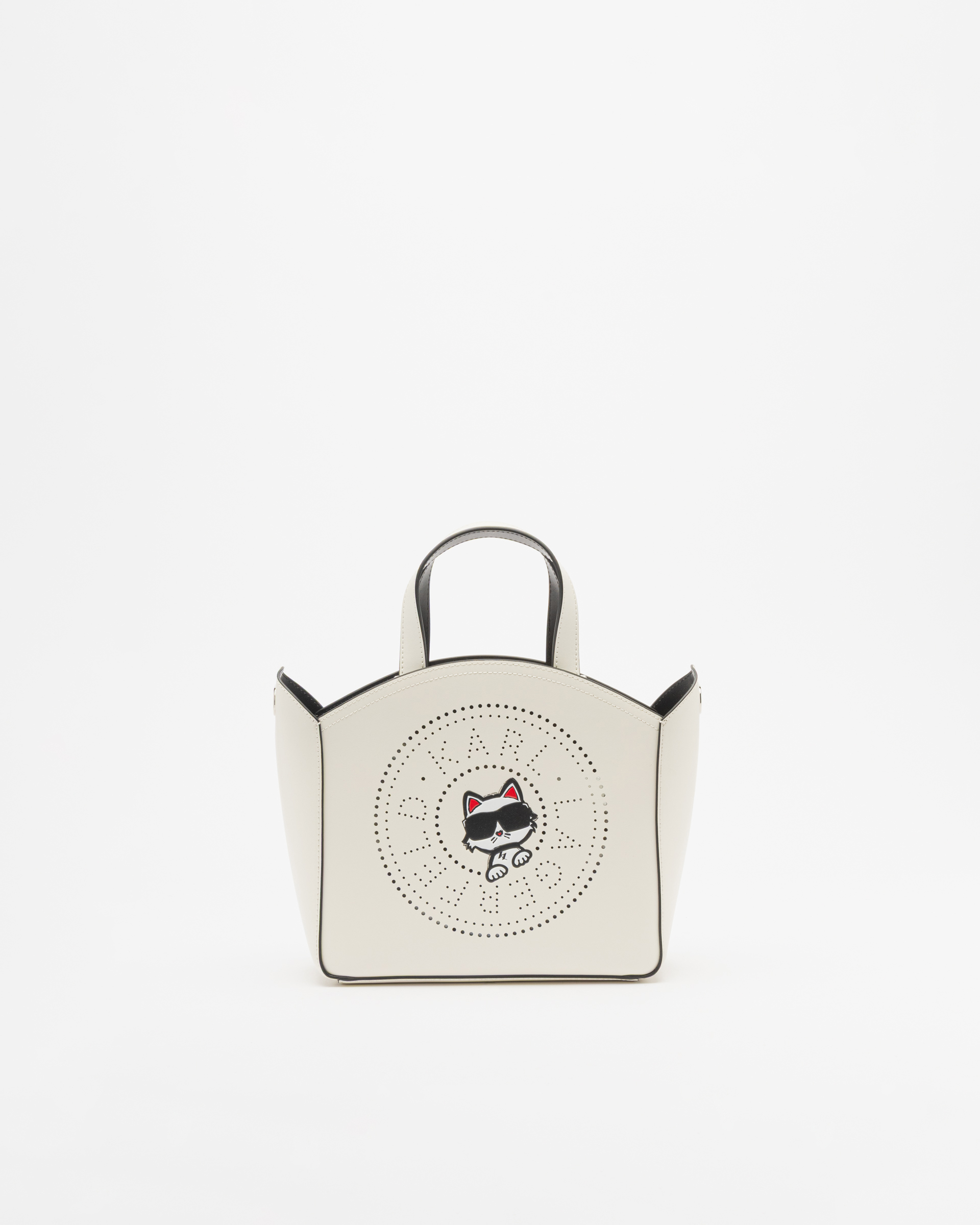 Mala Karl Lagerfeld Ikon Circle Choupette SM Tote Branco