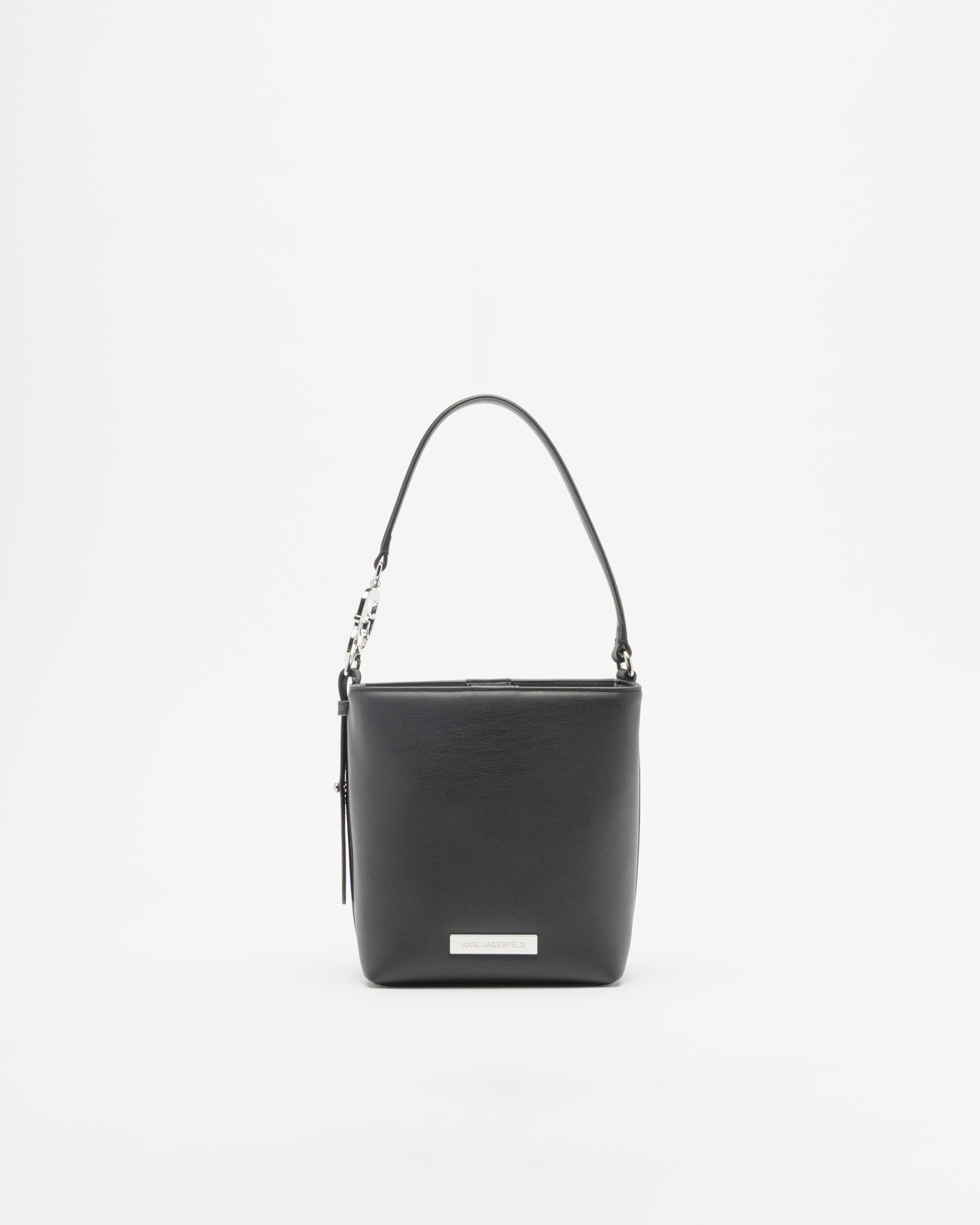 Mala bucket Karl Lagerfeld Ikon Smooth Outline SM Bucket Preto