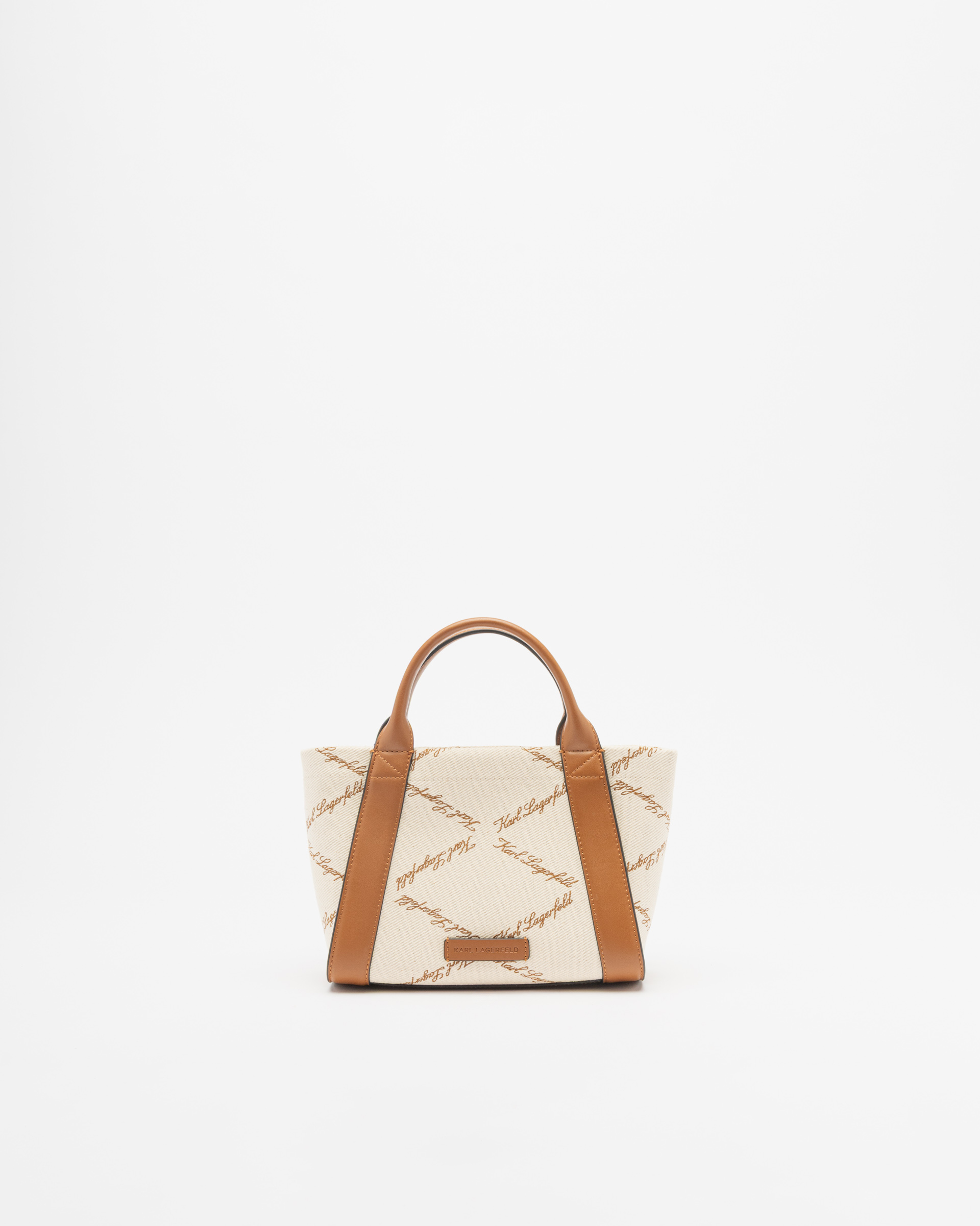 Mala tote bag Karl Lagerfeld K/Ville SM Tote EMB Canvas Bege