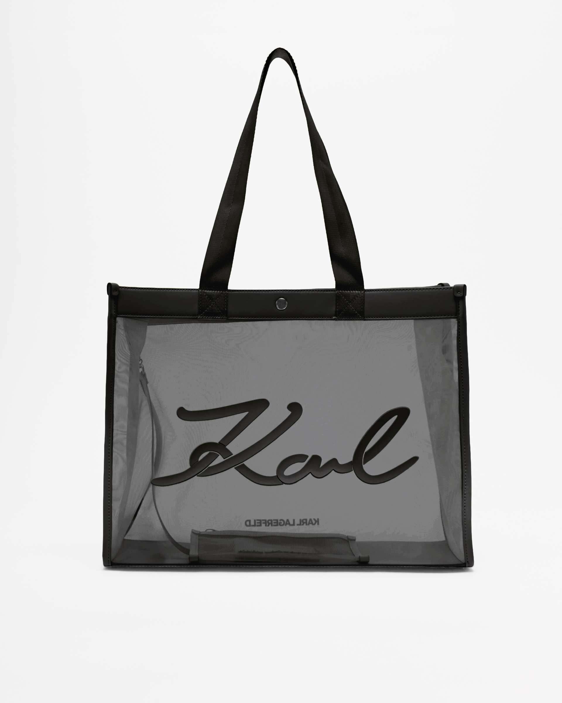 Mala shopper Karl Lagerfeld K/Signature Mesh Shopper Preto