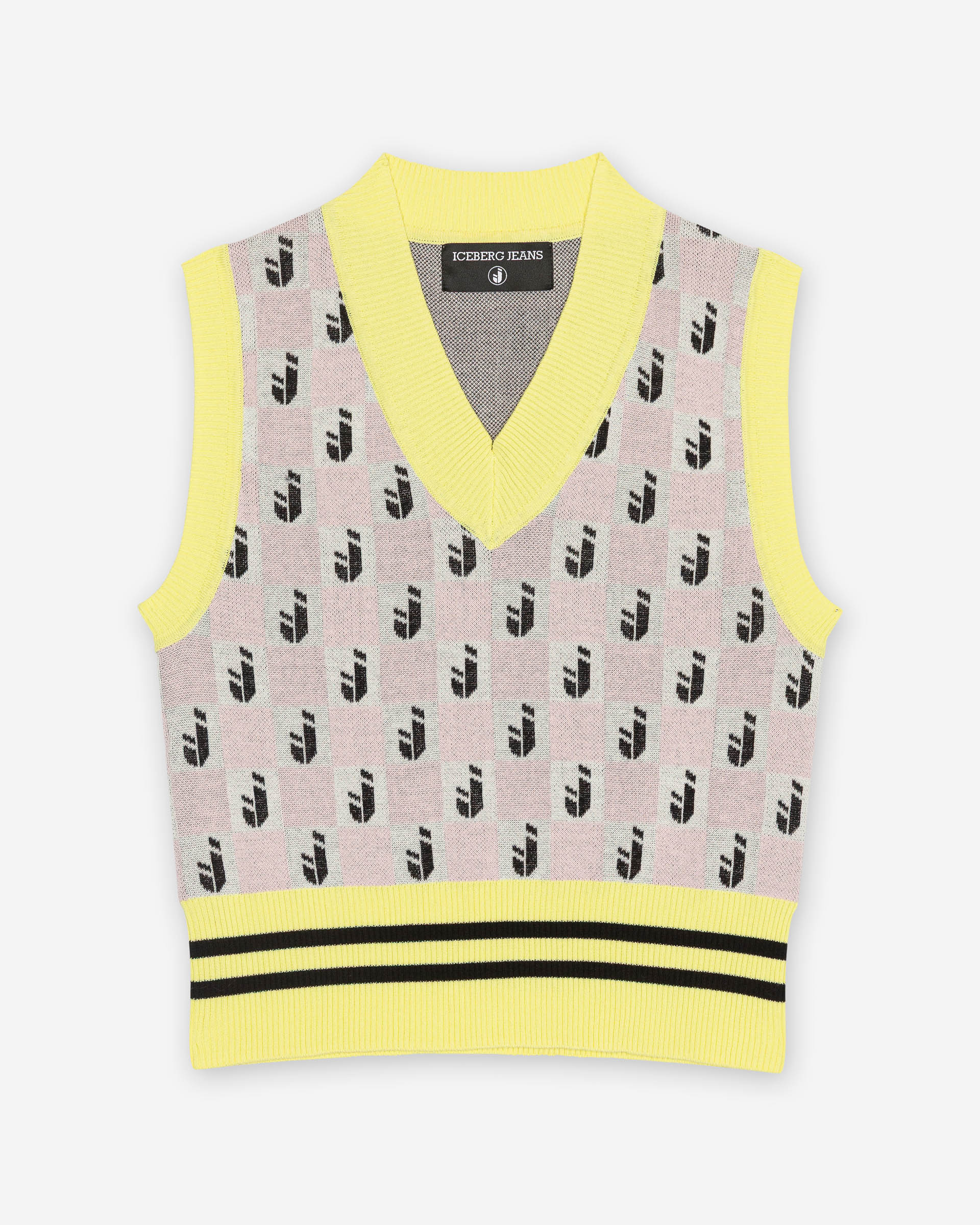 Colete Iceberg Jeans 1S Gilet Maglia Multicor