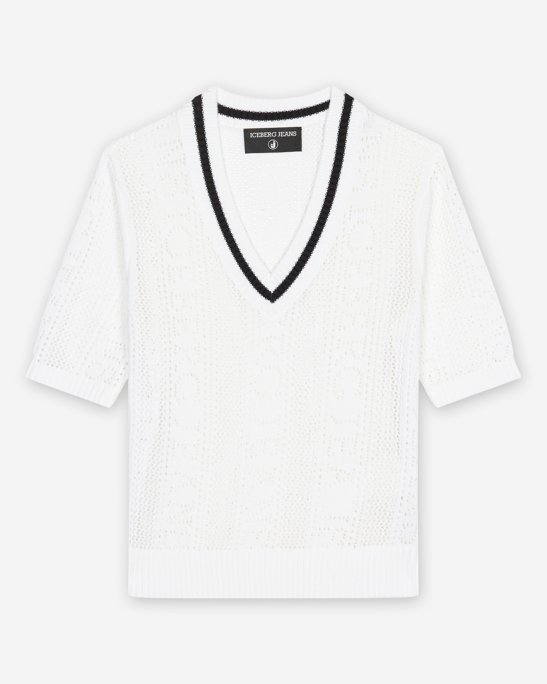 Pullover Iceberg Jeans A2 Maglia Pullover Branco